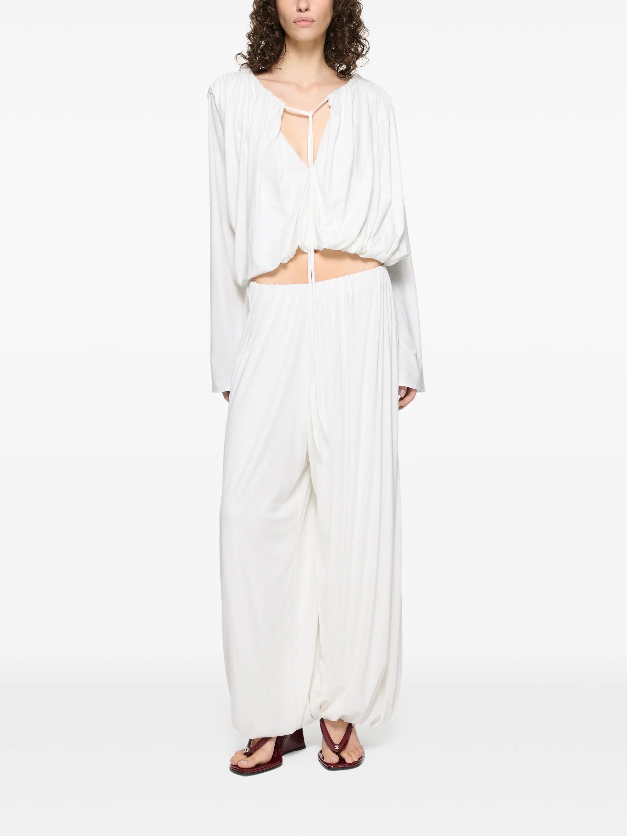Paris Georgia wide - leg trousers