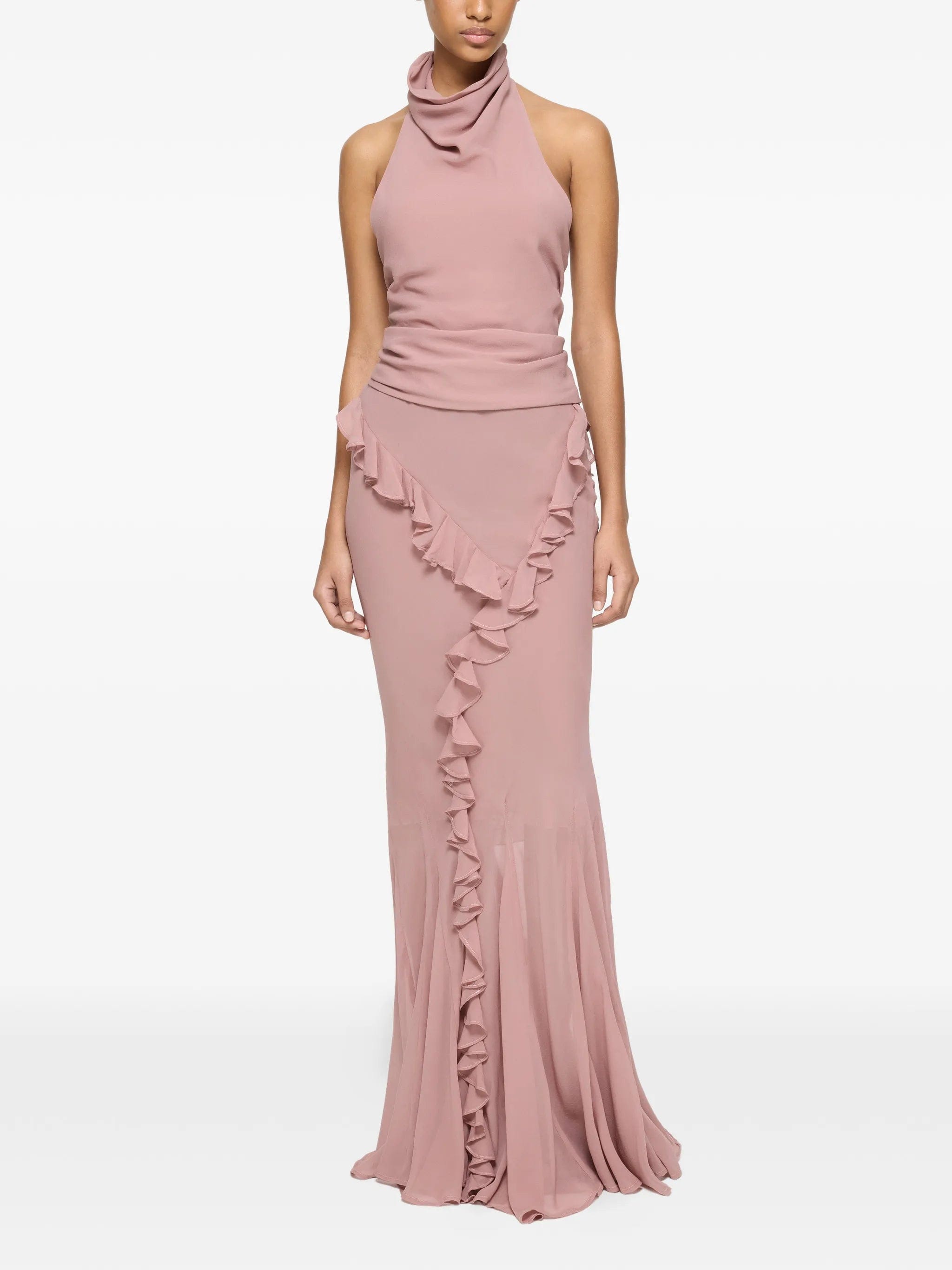 Paris Georgia ruffled maxi skirt