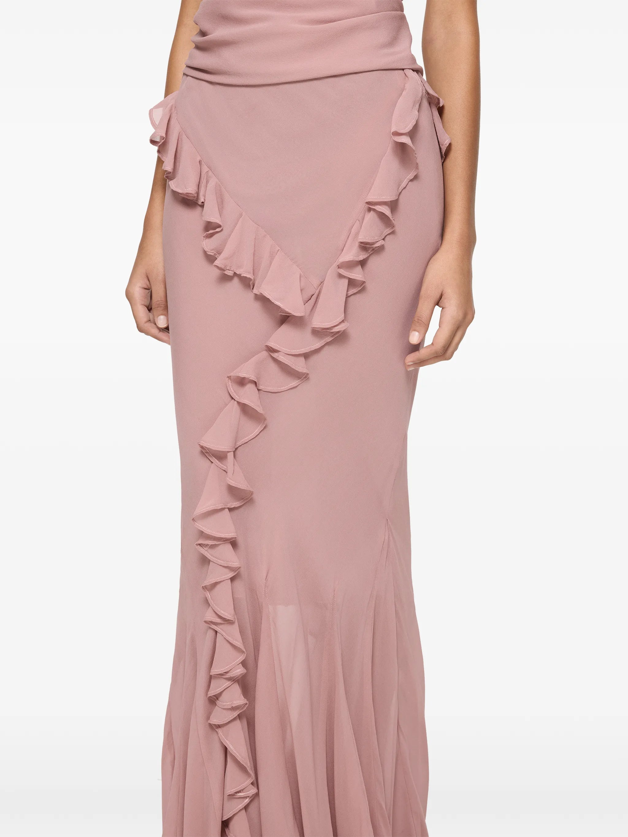 Paris Georgia ruffled maxi skirt