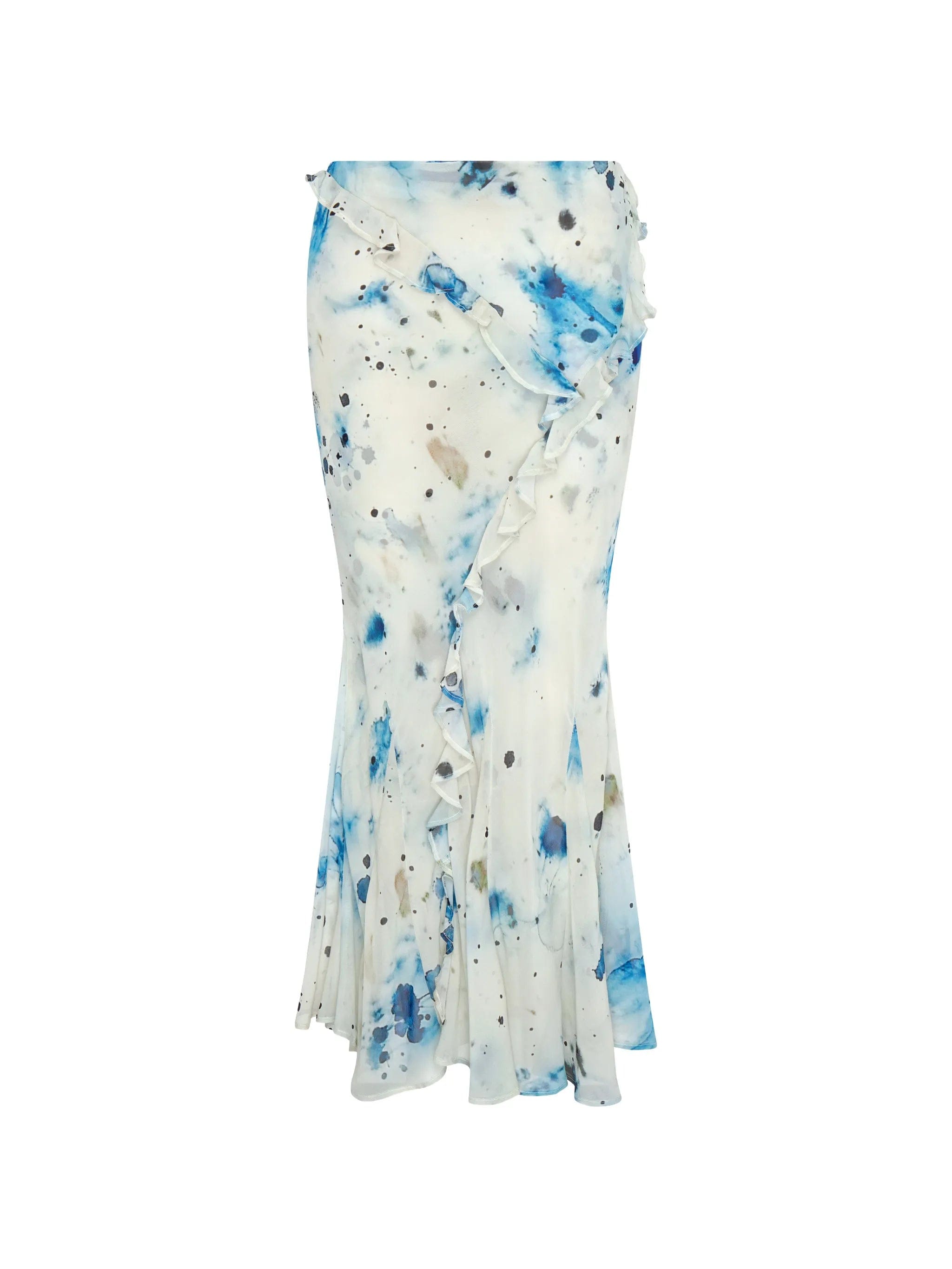 Paris Georgia ruffled printed skirt