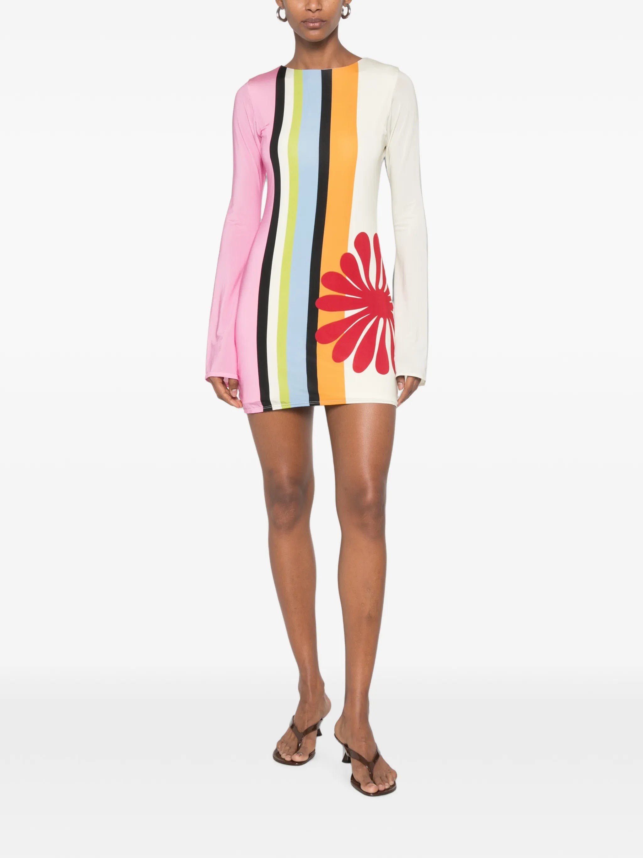Cala de la Cruz Maisha floral - print mini dress