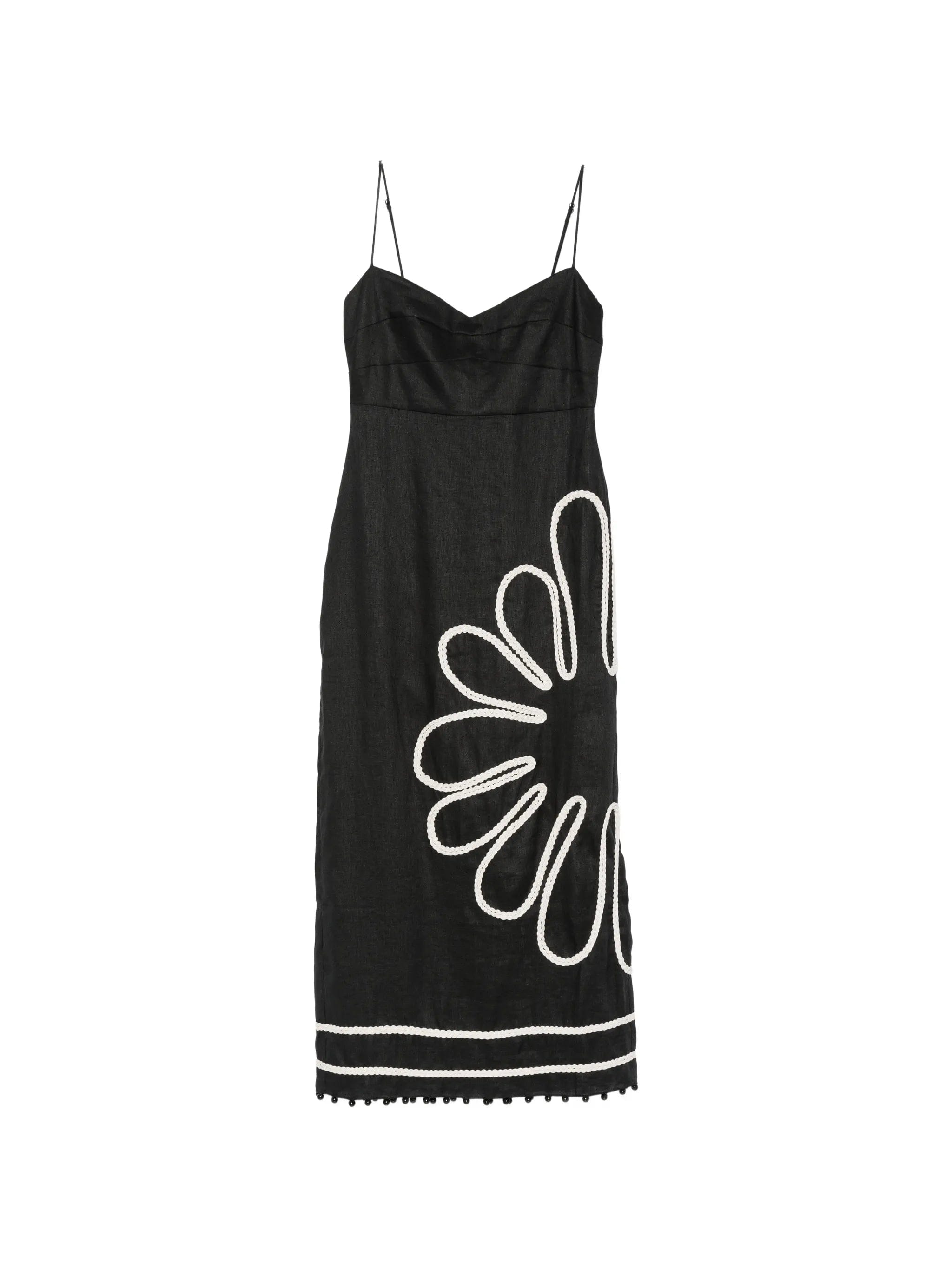 Cala de la Cruz Paloma braided - trim midi dress