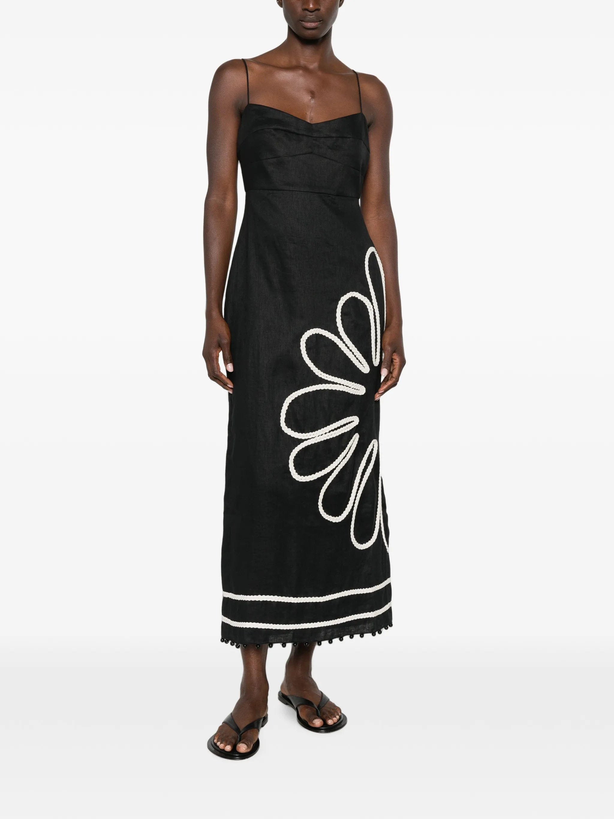 Cala de la Cruz Paloma braided - trim midi dress