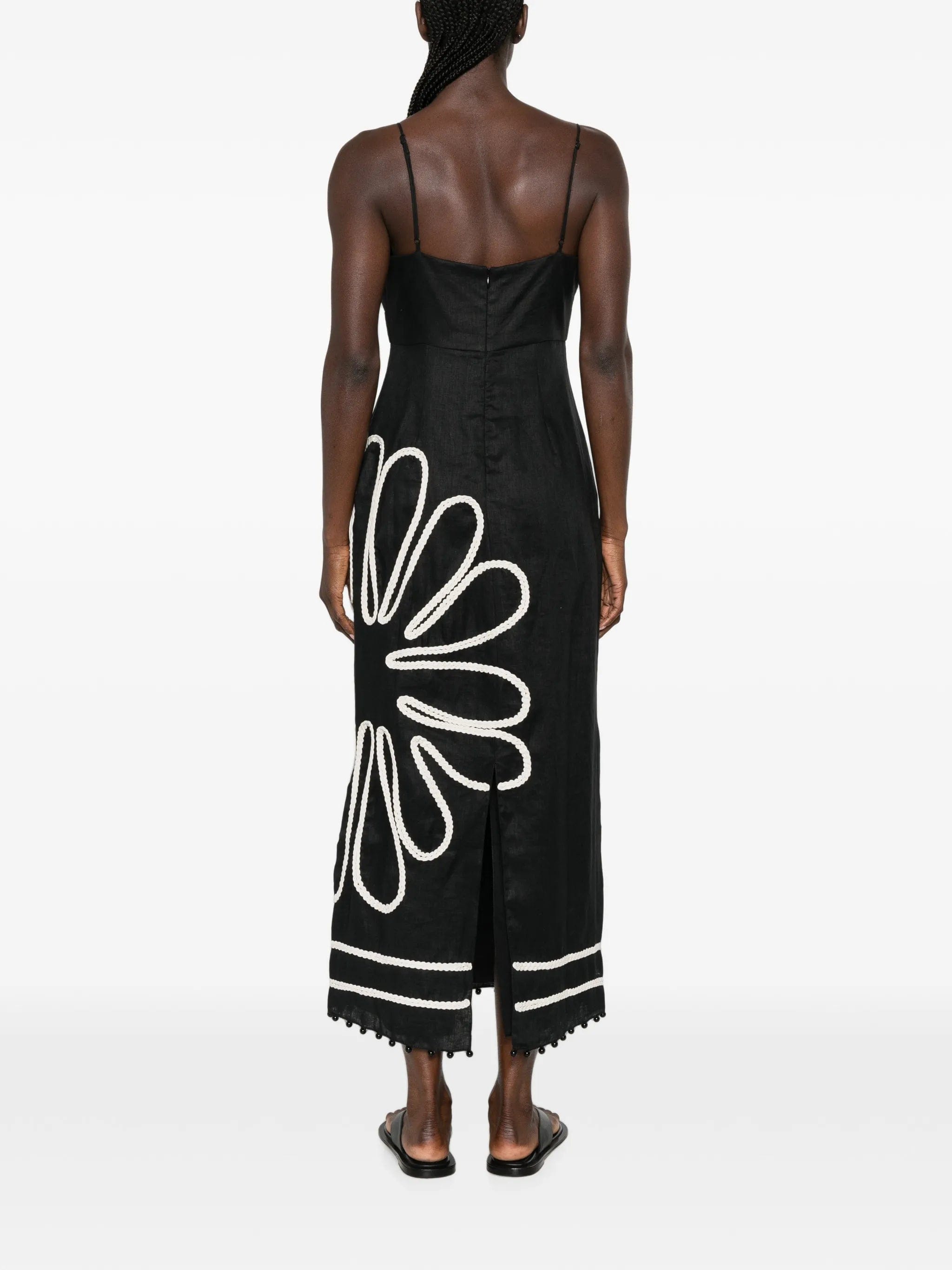 Cala de la Cruz Paloma braided - trim midi dress