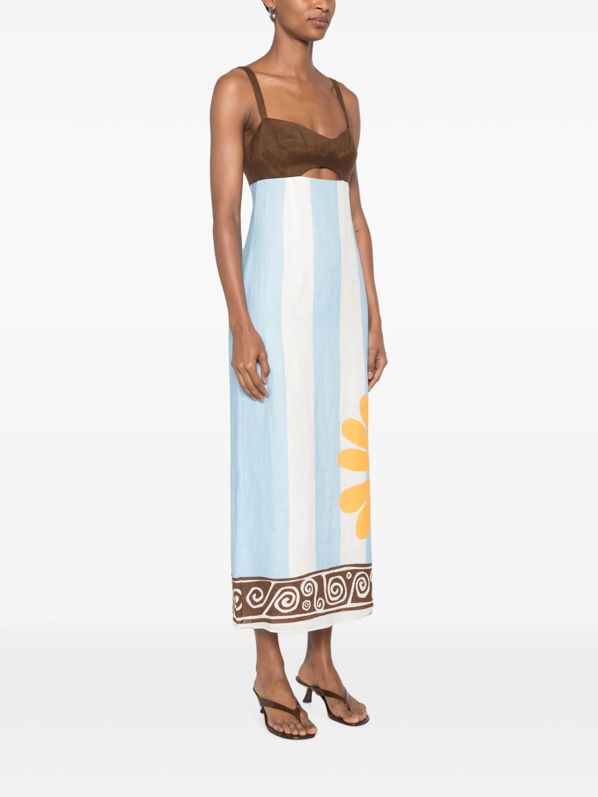 Cala de la Cruz Nara striped midi dress