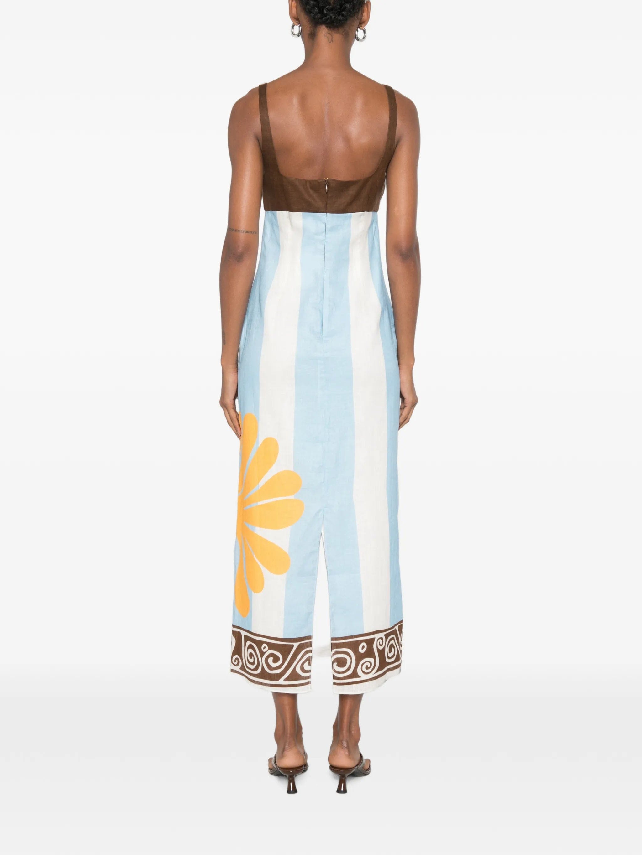 Cala de la Cruz Nara striped midi dress