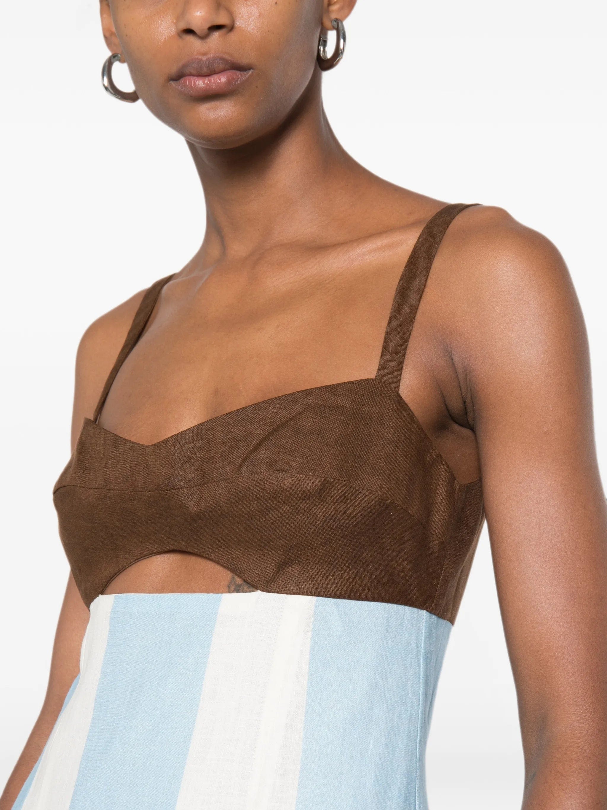 Cala de la Cruz Nara striped midi dress