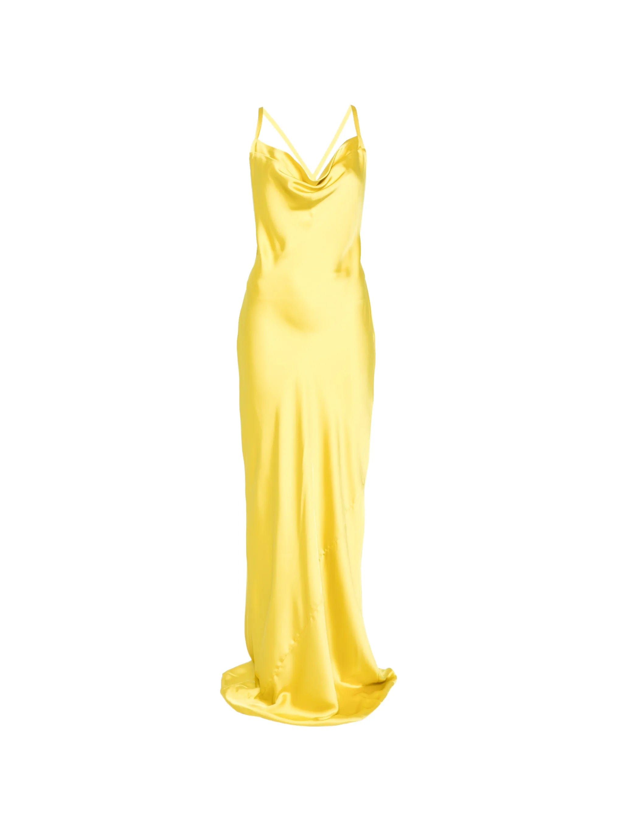 Norma Kamali cross - back bias - cut gown