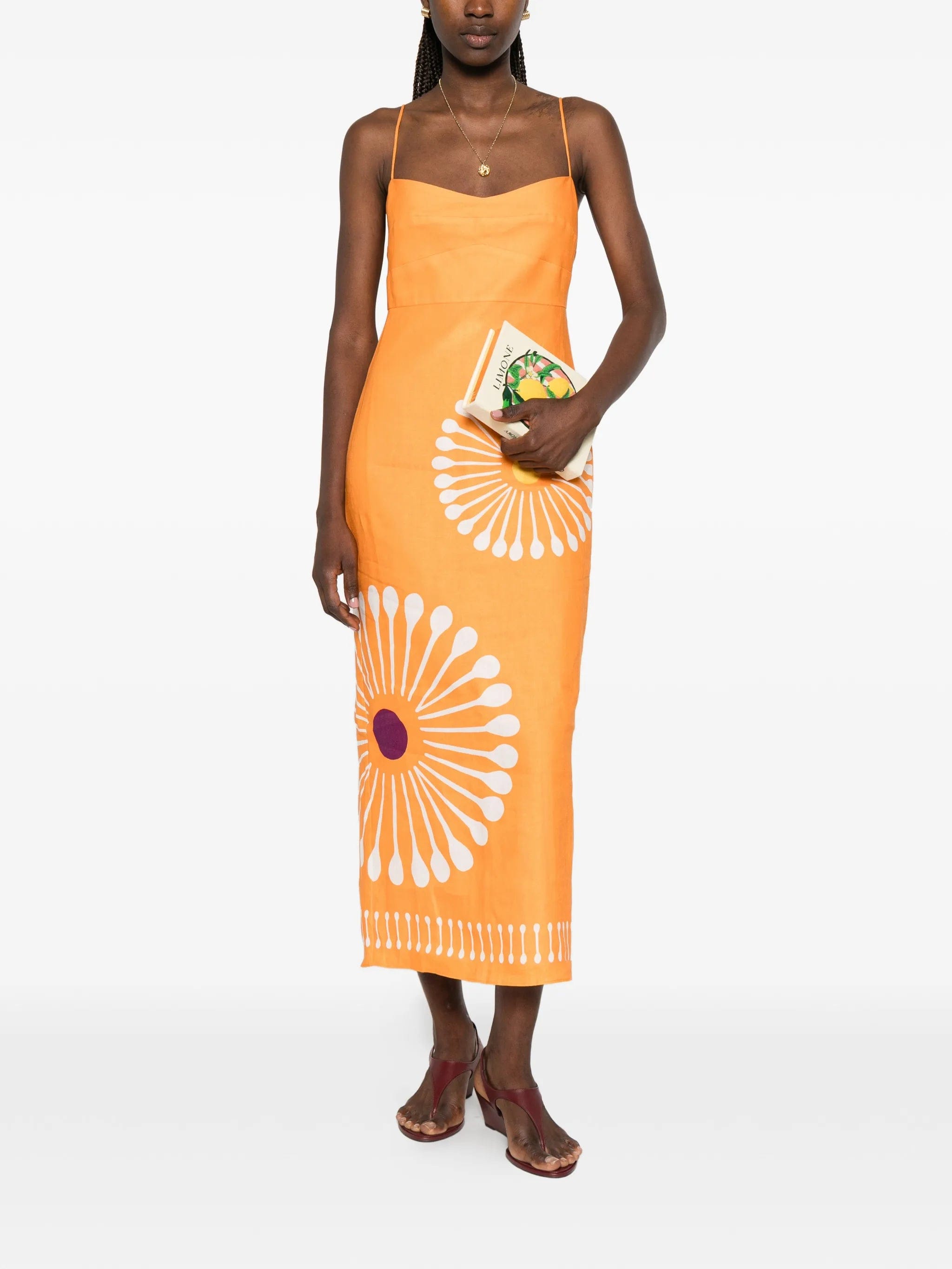 Cala de la Cruz Paloma graphic - print midi dress
