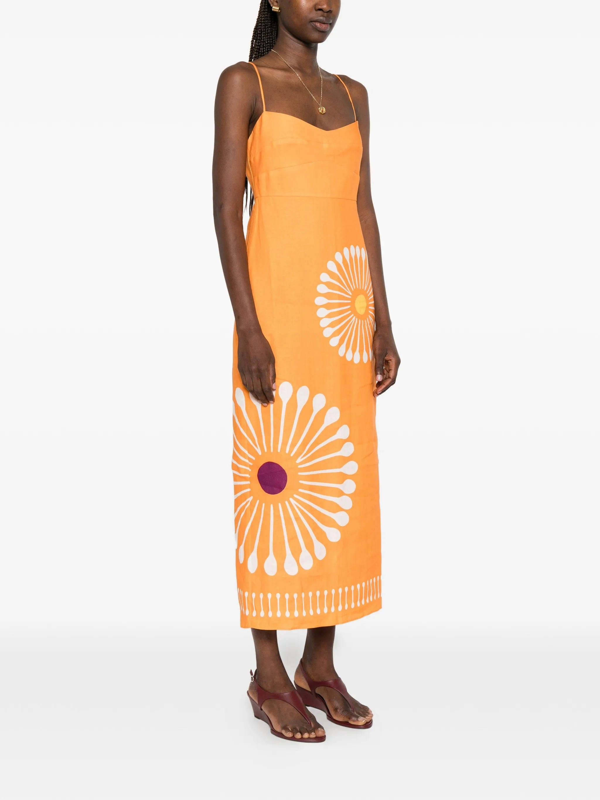 Cala de la Cruz Paloma graphic - print midi dress