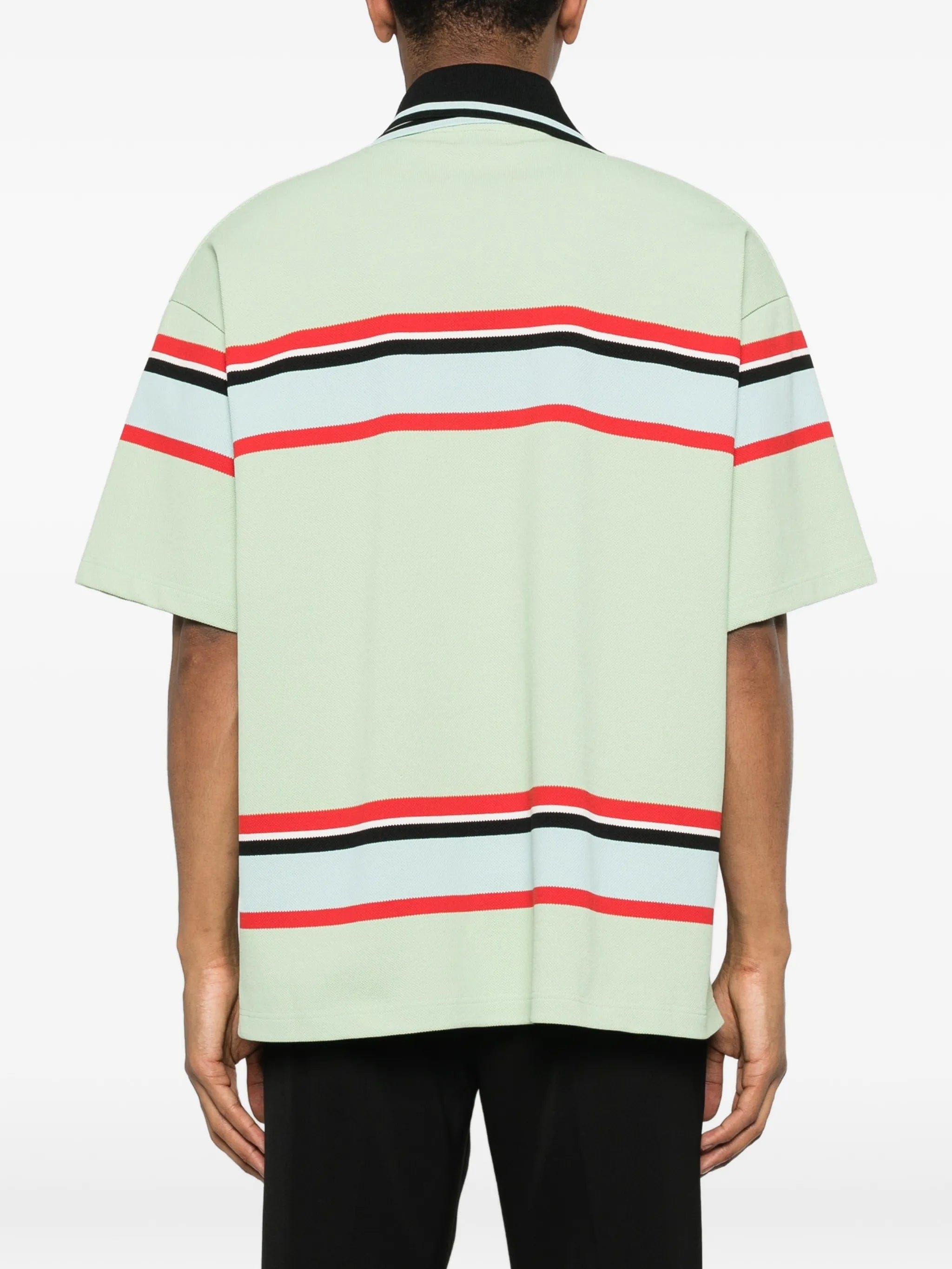 Kolor striped short - sleeve polo shirt
