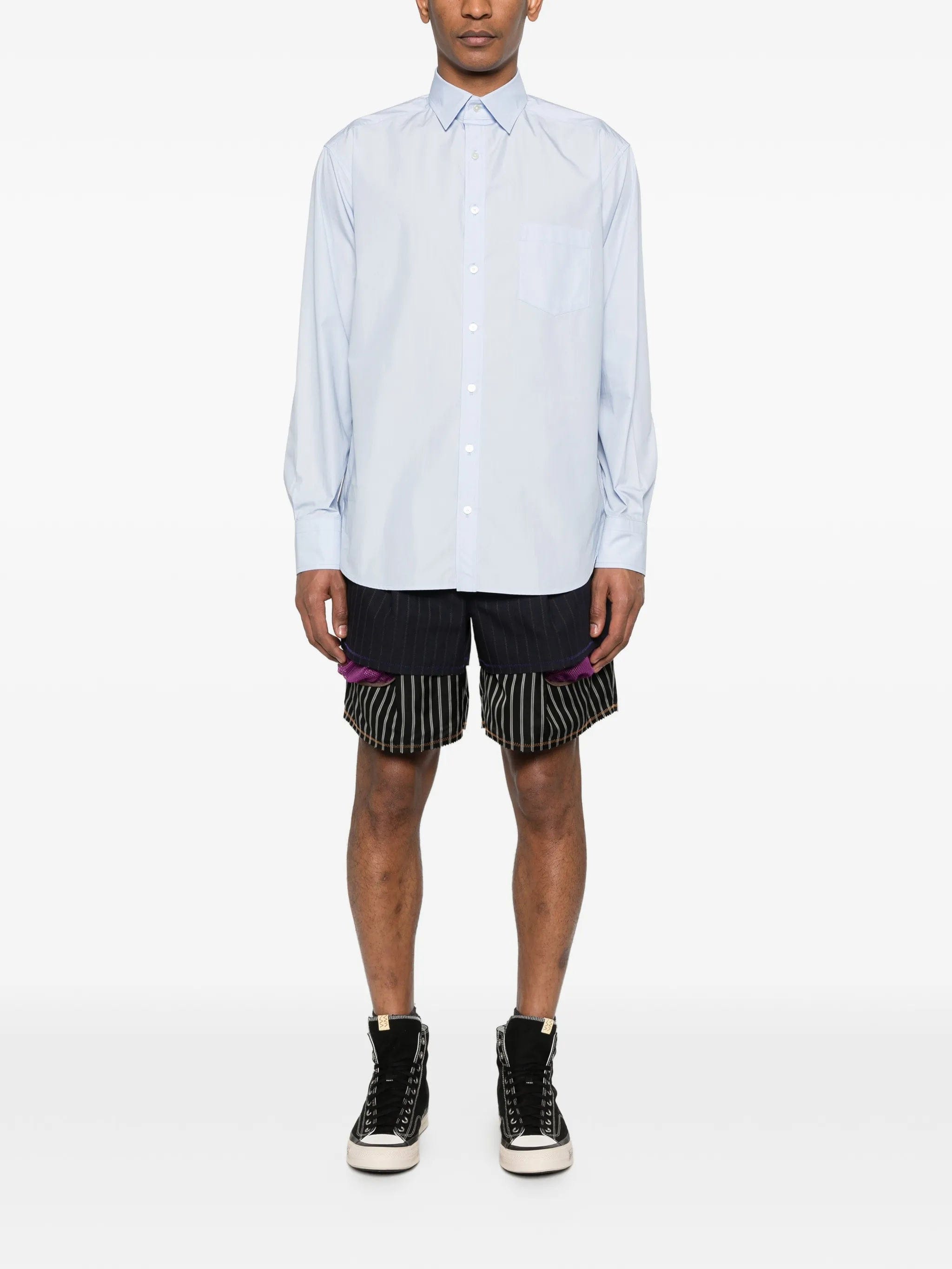 Kolor long - sleeve poplin shirt
