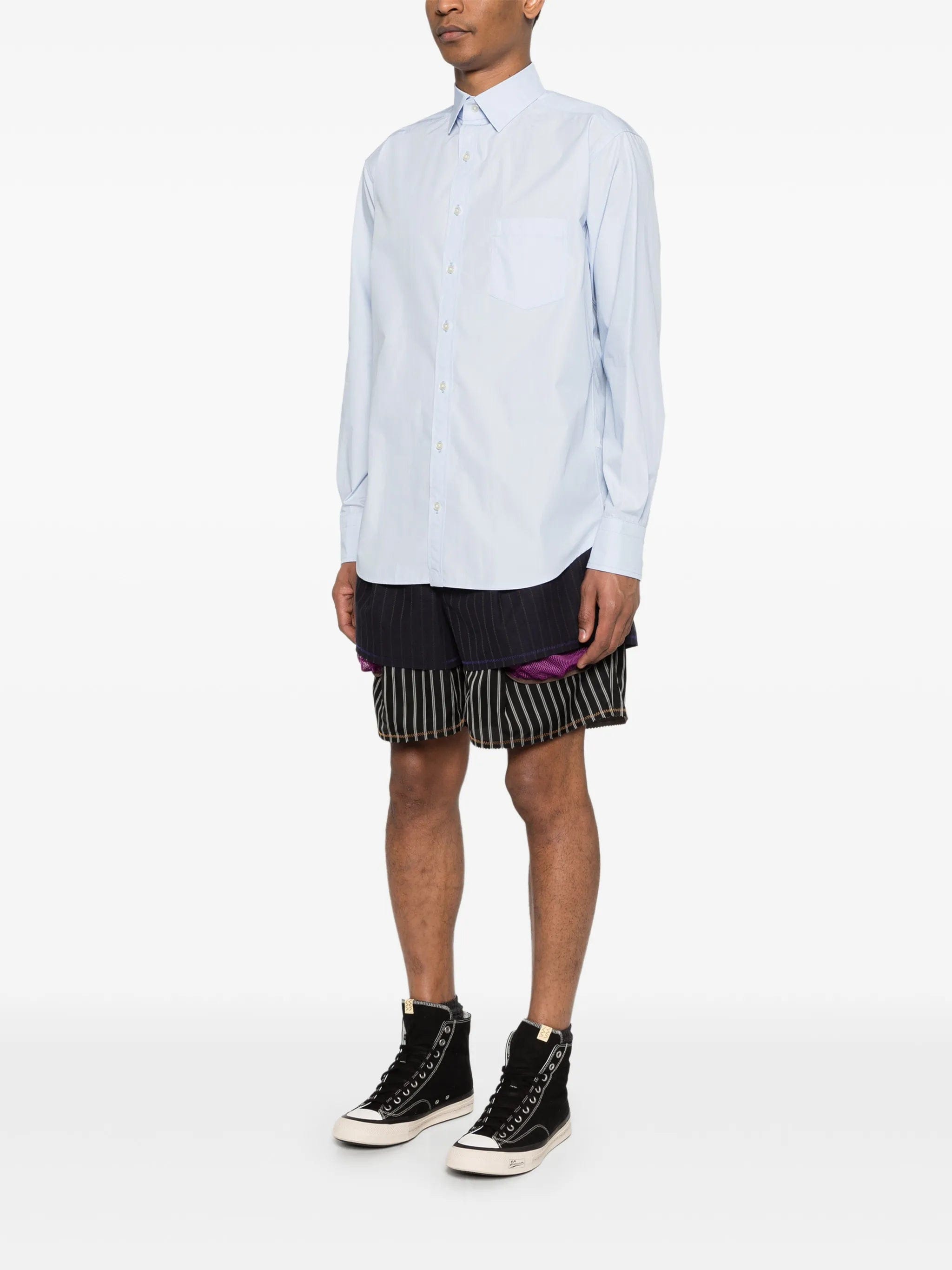 Kolor long - sleeve poplin shirt
