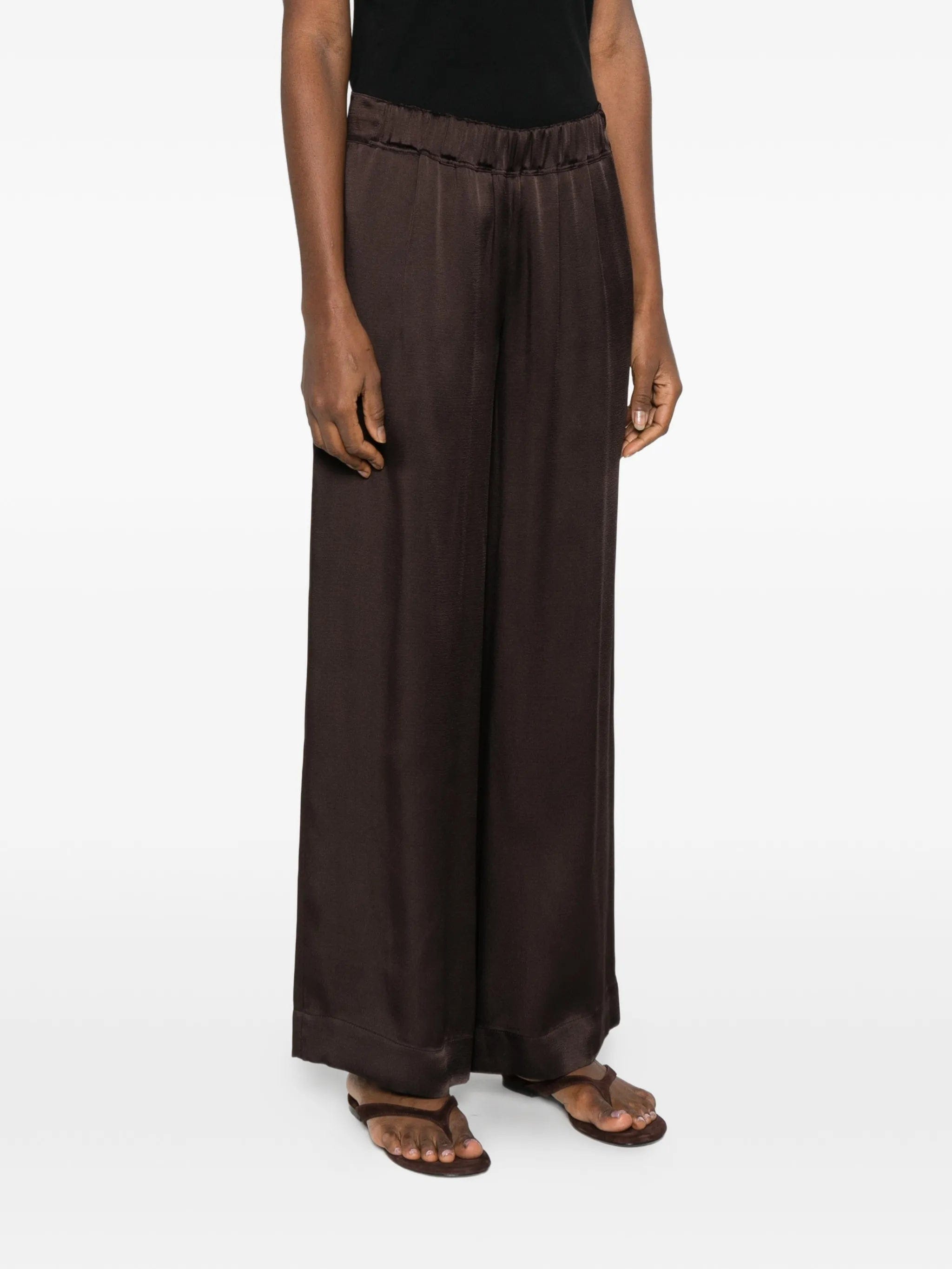 Liberowe pleated front palazzo trousers