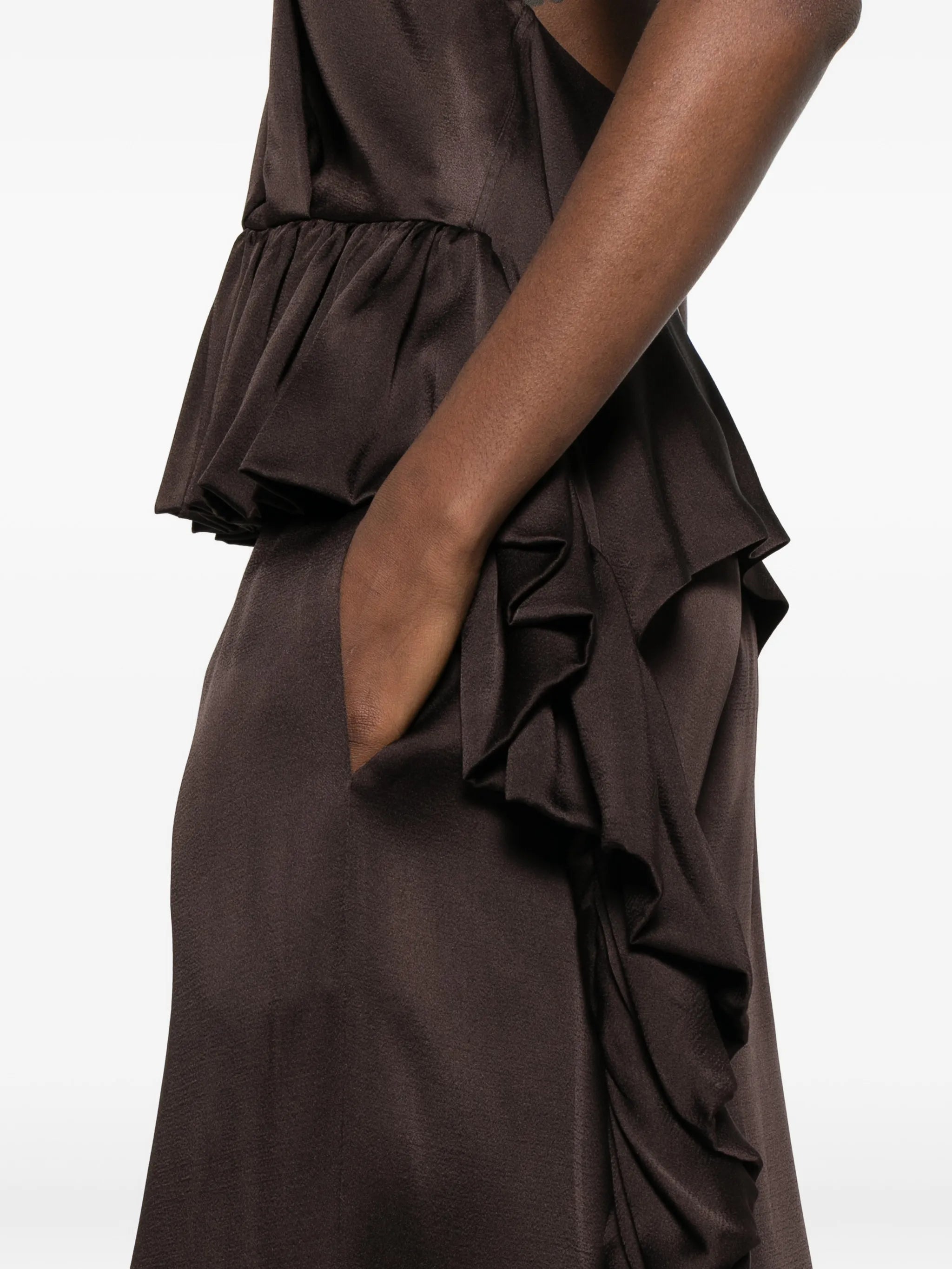 Liberowe pleated front palazzo trousers