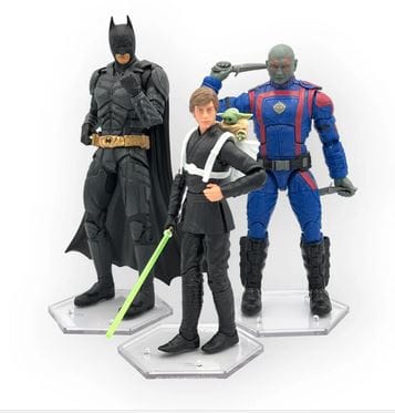 Bandai Multi Sized Peg Footstands Clear Stand 9 pack
