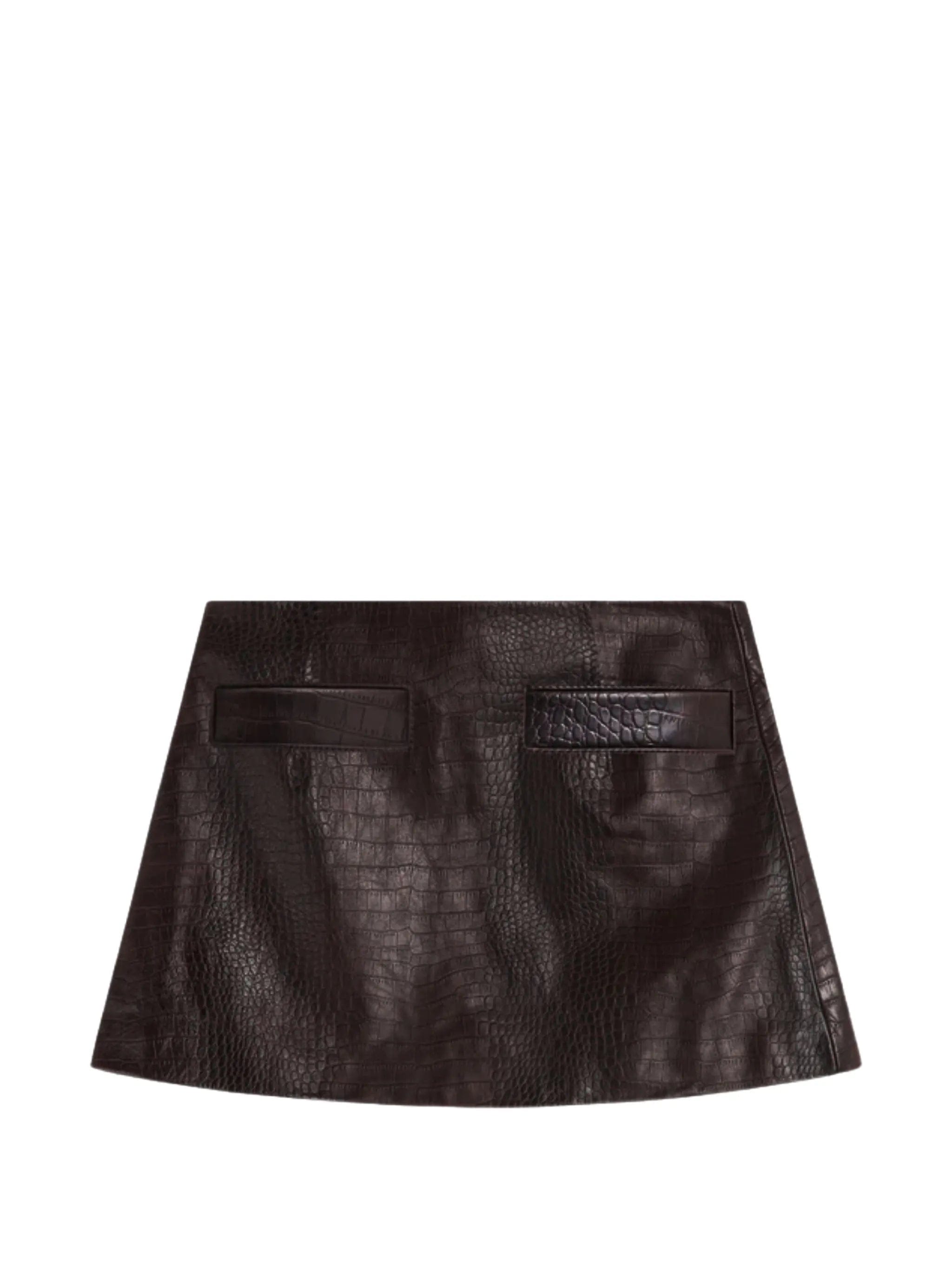 The Frankie Shop Rory croc - embossed mini skirt