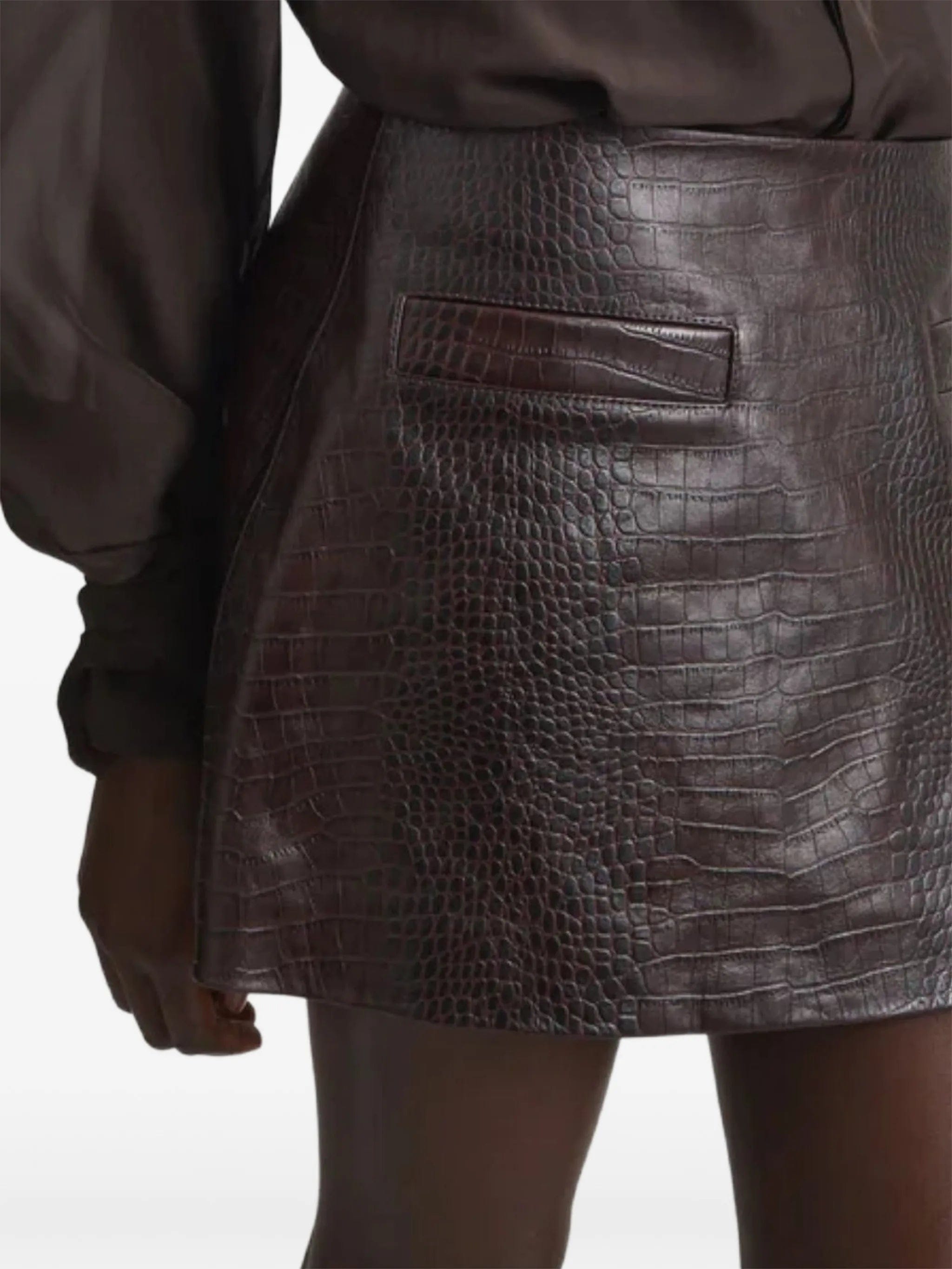 The Frankie Shop Rory croc - embossed mini skirt
