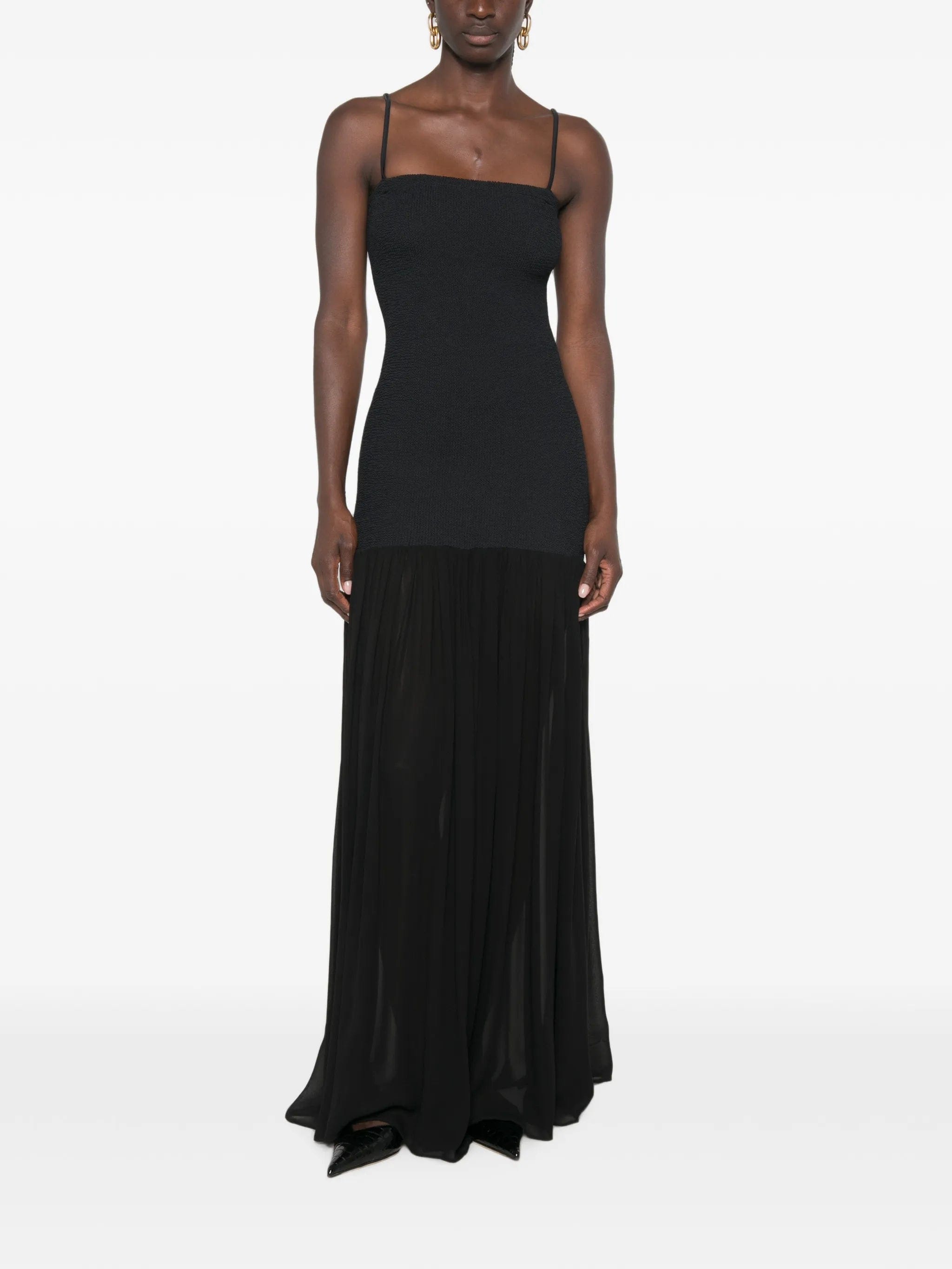 Hunza G square - neck maxi dress