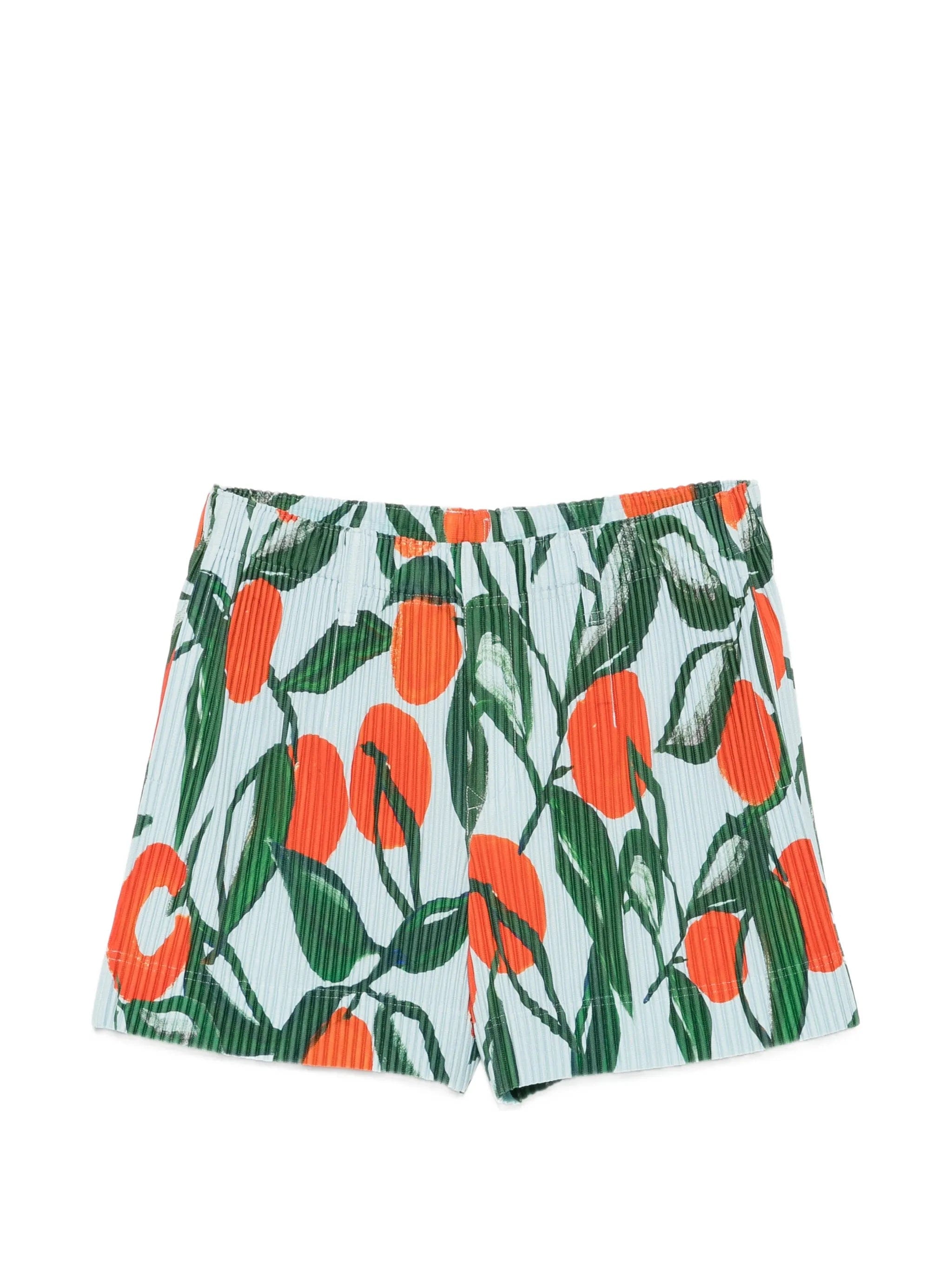 Homme Plissé Issey Miyake fruit - print pleated shorts
