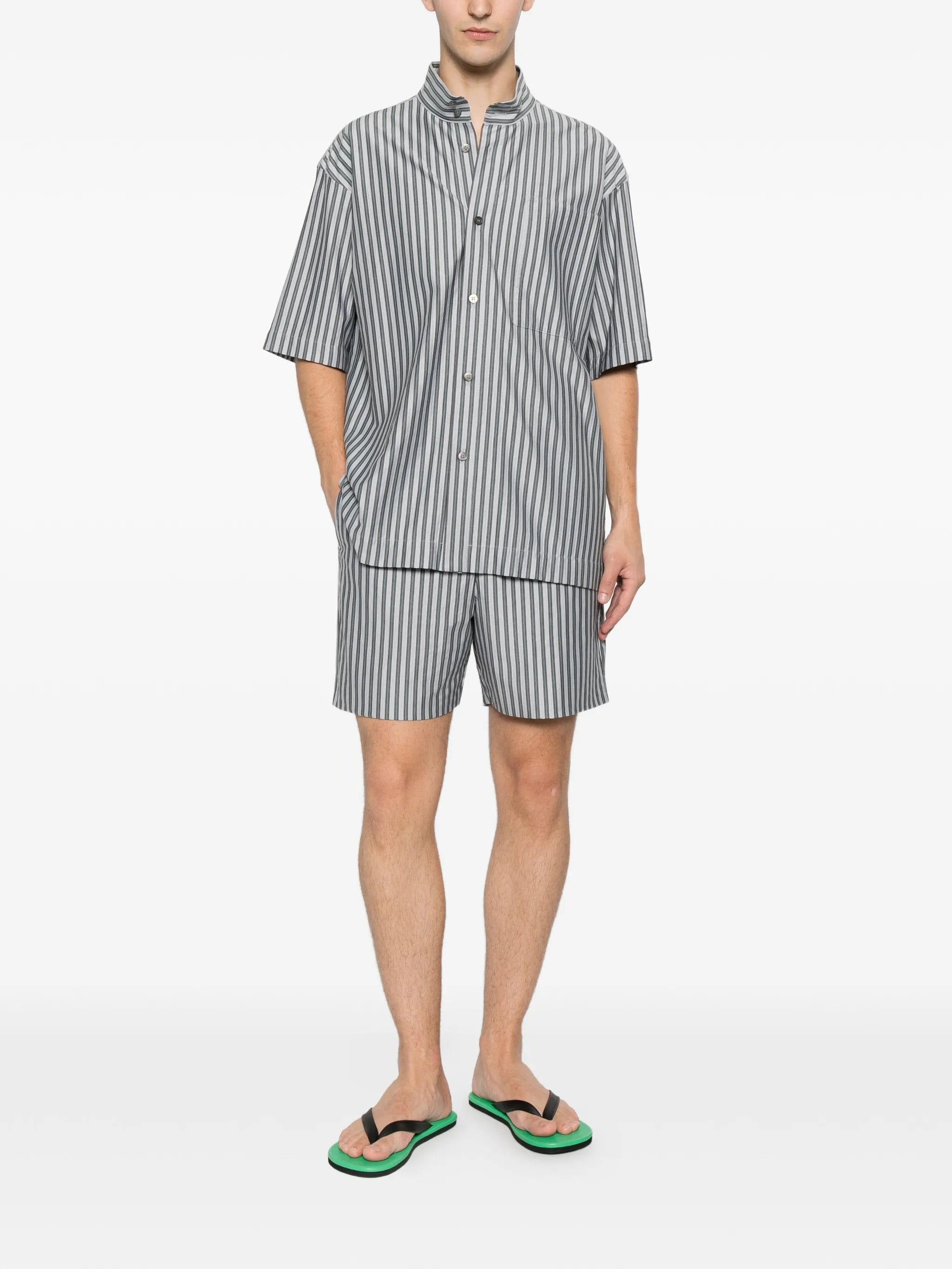 Homme Plissé Issey Miyake striped jersey shorts