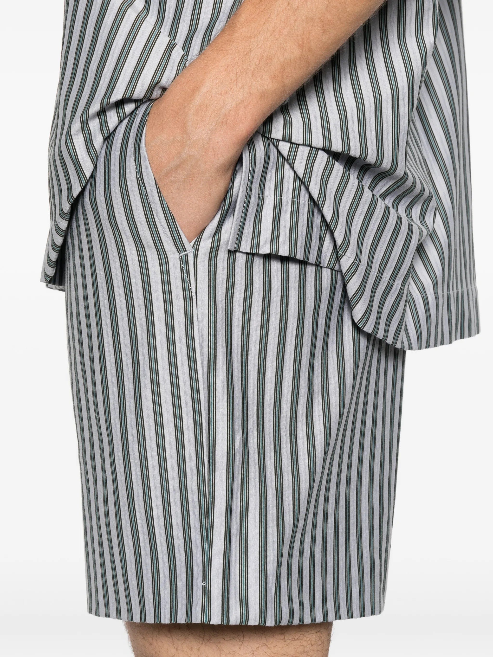 Homme Plissé Issey Miyake striped jersey shorts