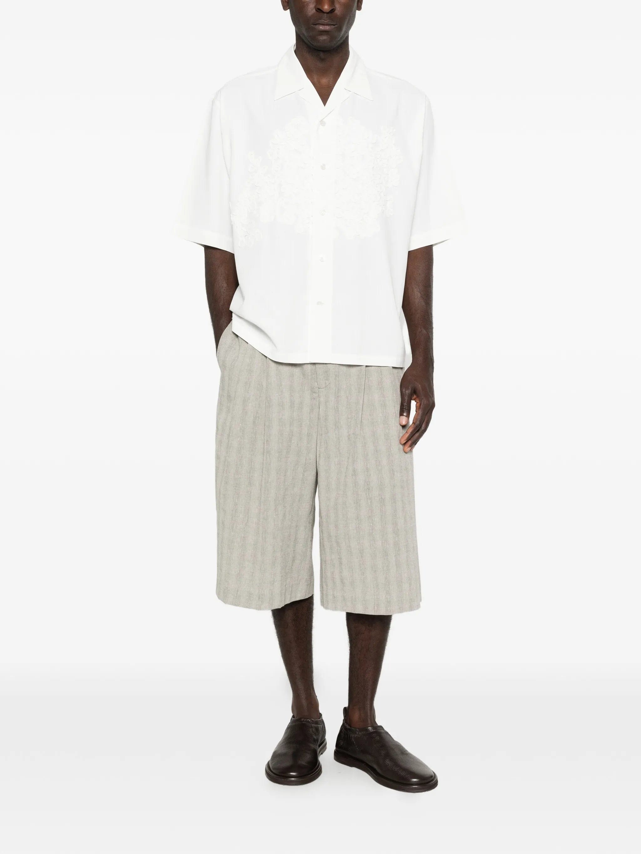 Homme Plissé Issey Miyake embroidery short - sleeve shirt