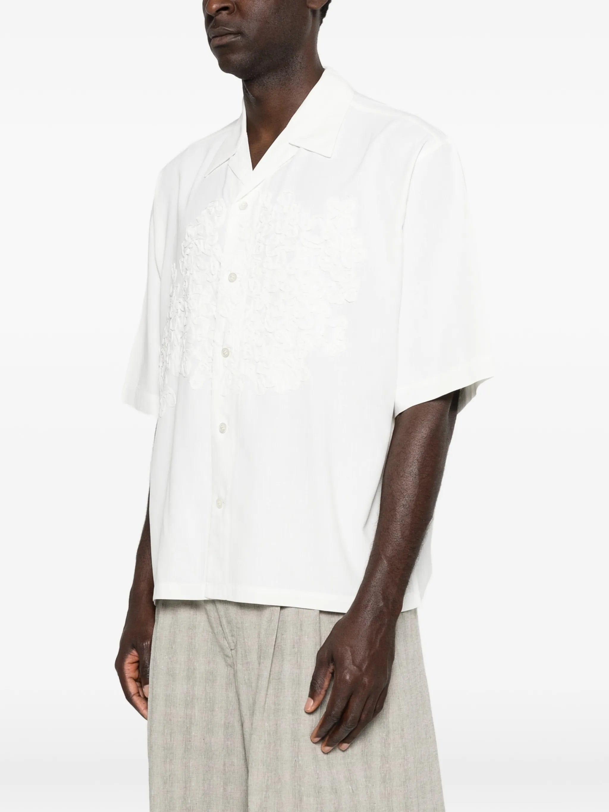 Homme Plissé Issey Miyake embroidery short - sleeve shirt