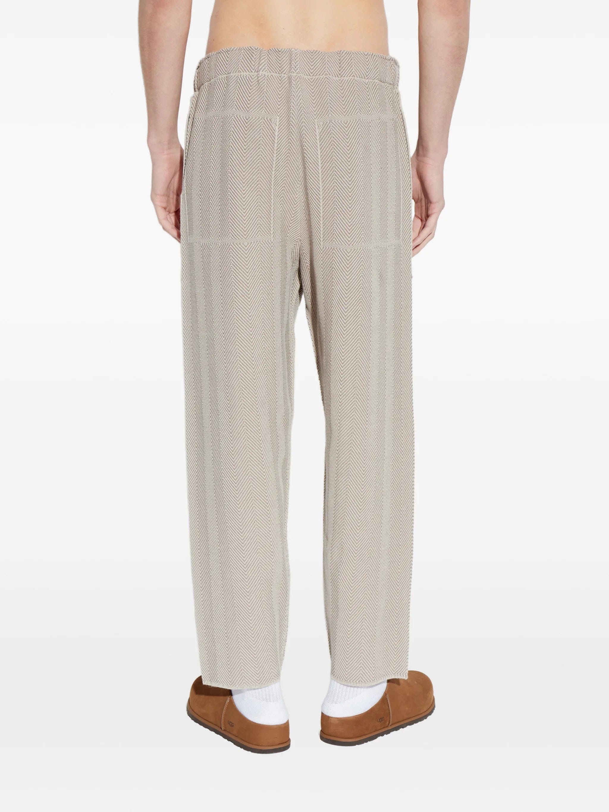 Homme Plissé Issey Miyake herringbone elasticated trousers