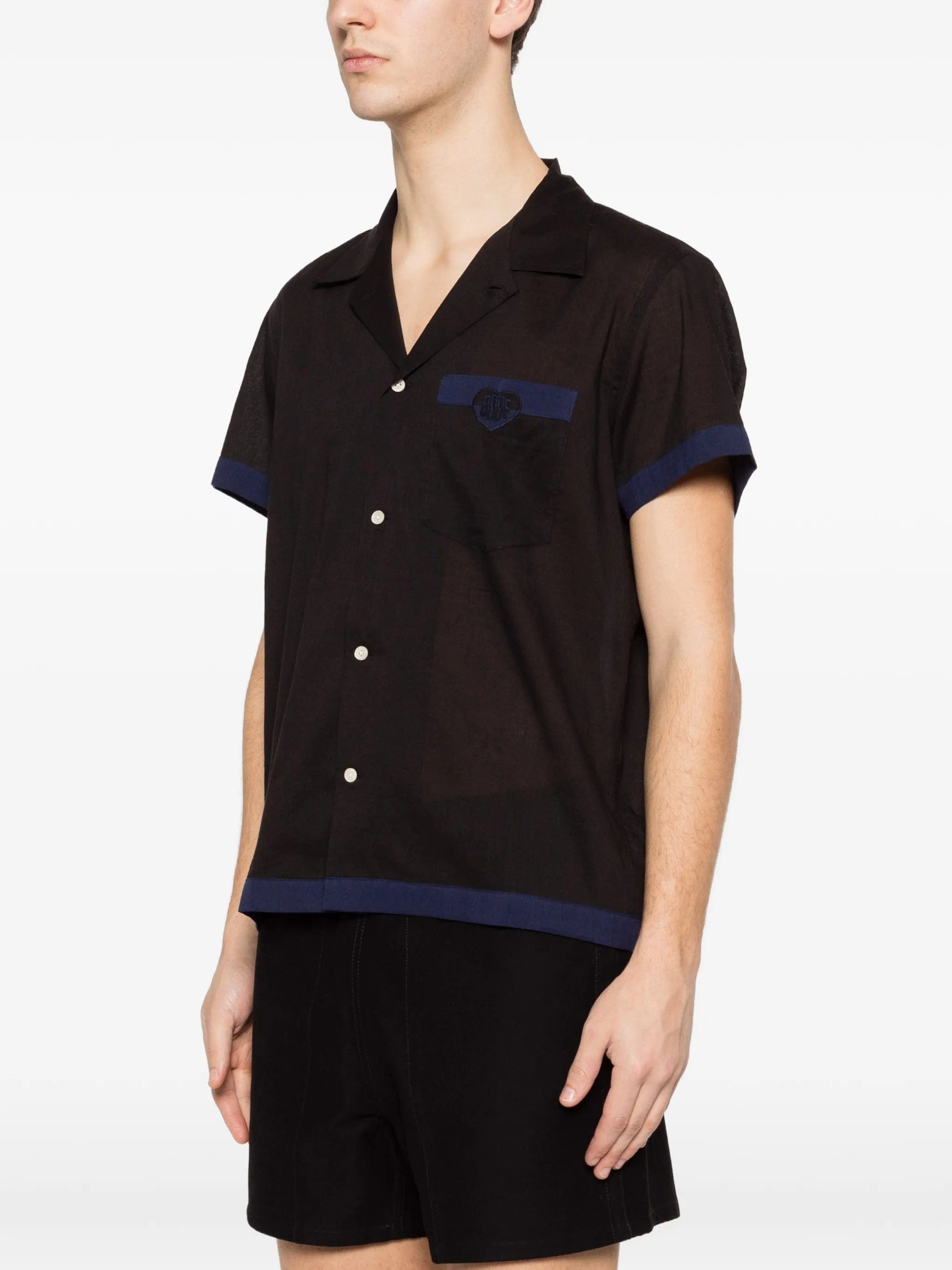 BODE heart deco short - sleeve shirt