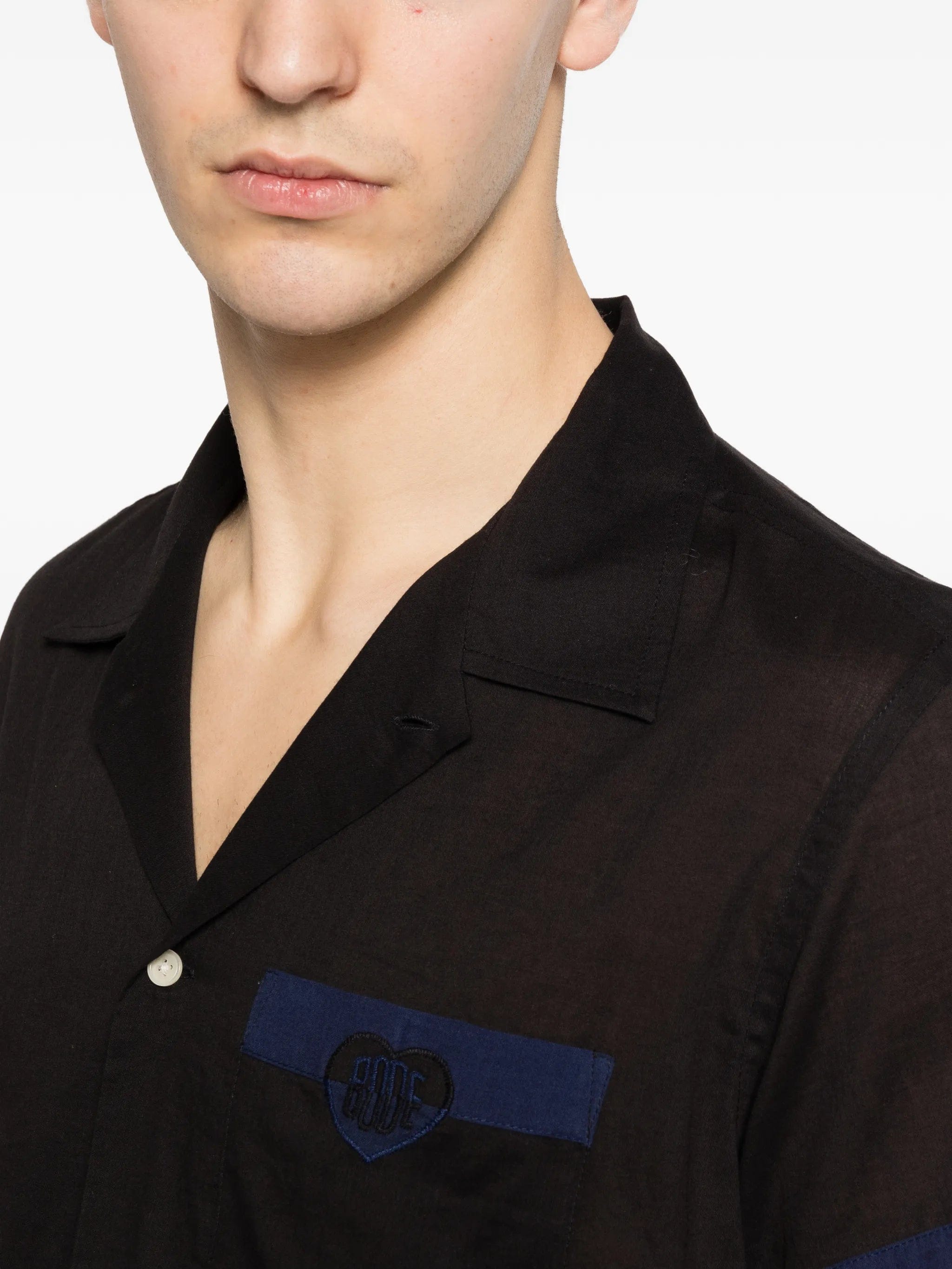 BODE heart deco short - sleeve shirt