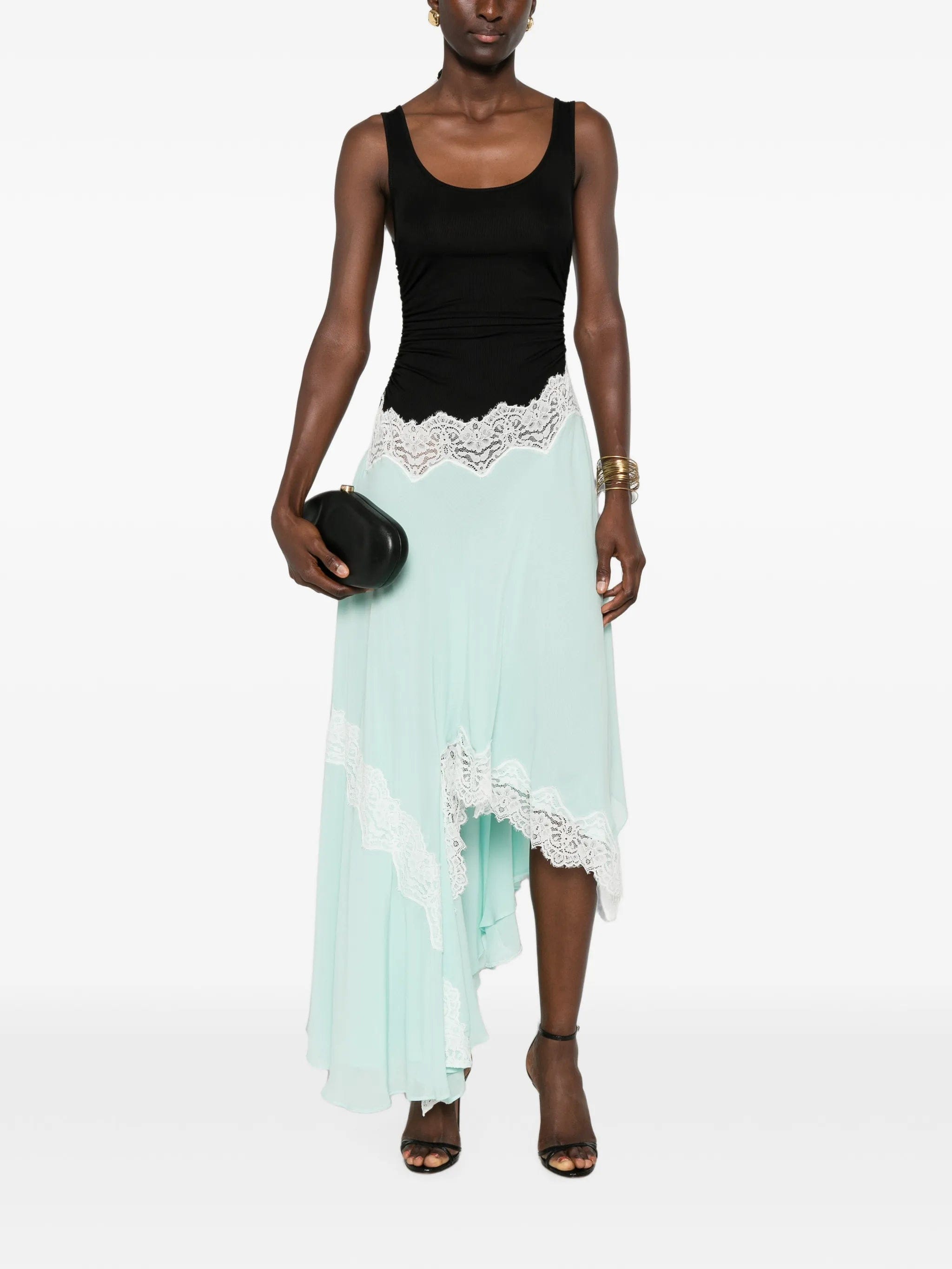 Christopher Esber lace - trim gathered dress