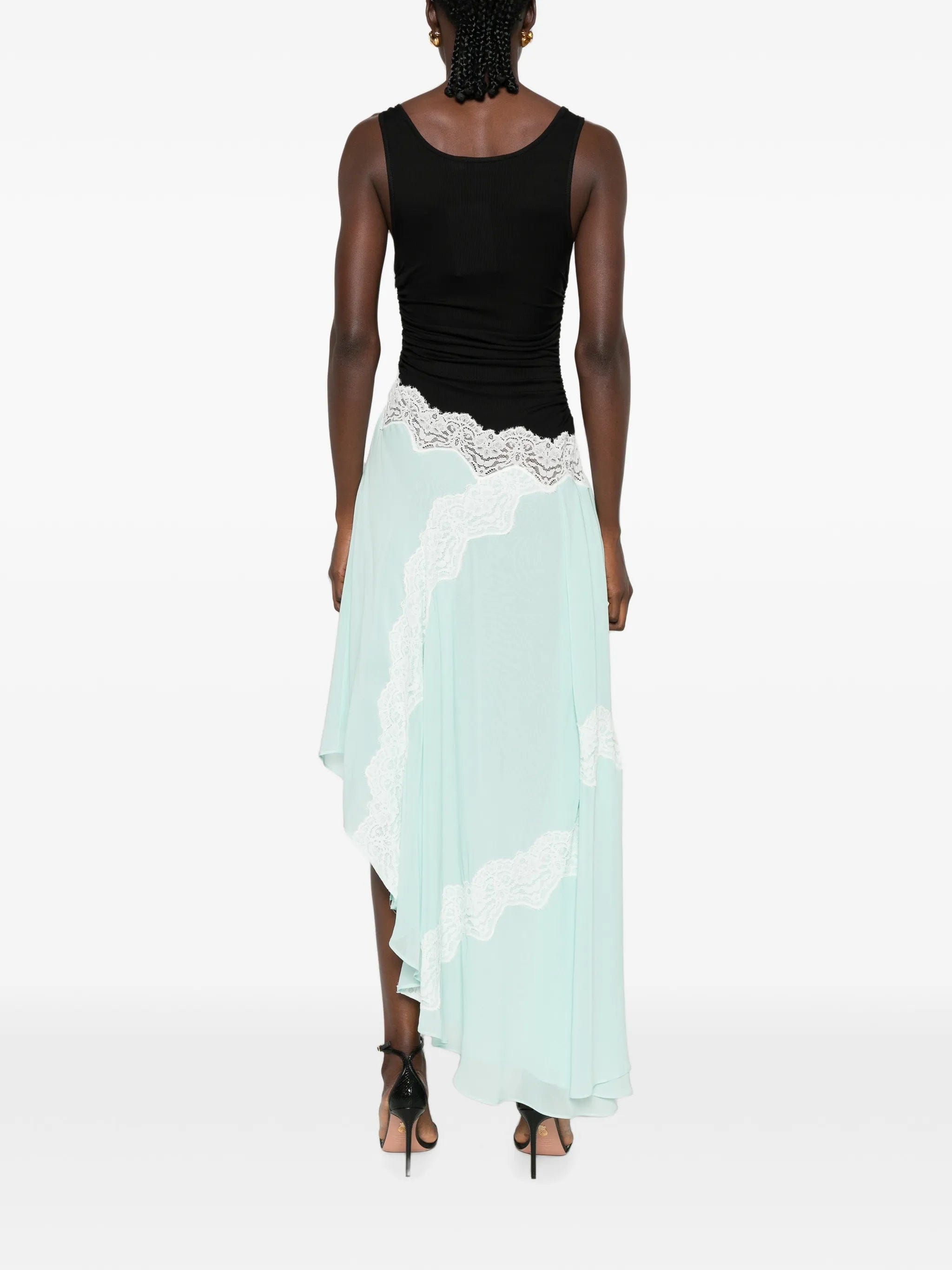 Christopher Esber lace - trim gathered dress