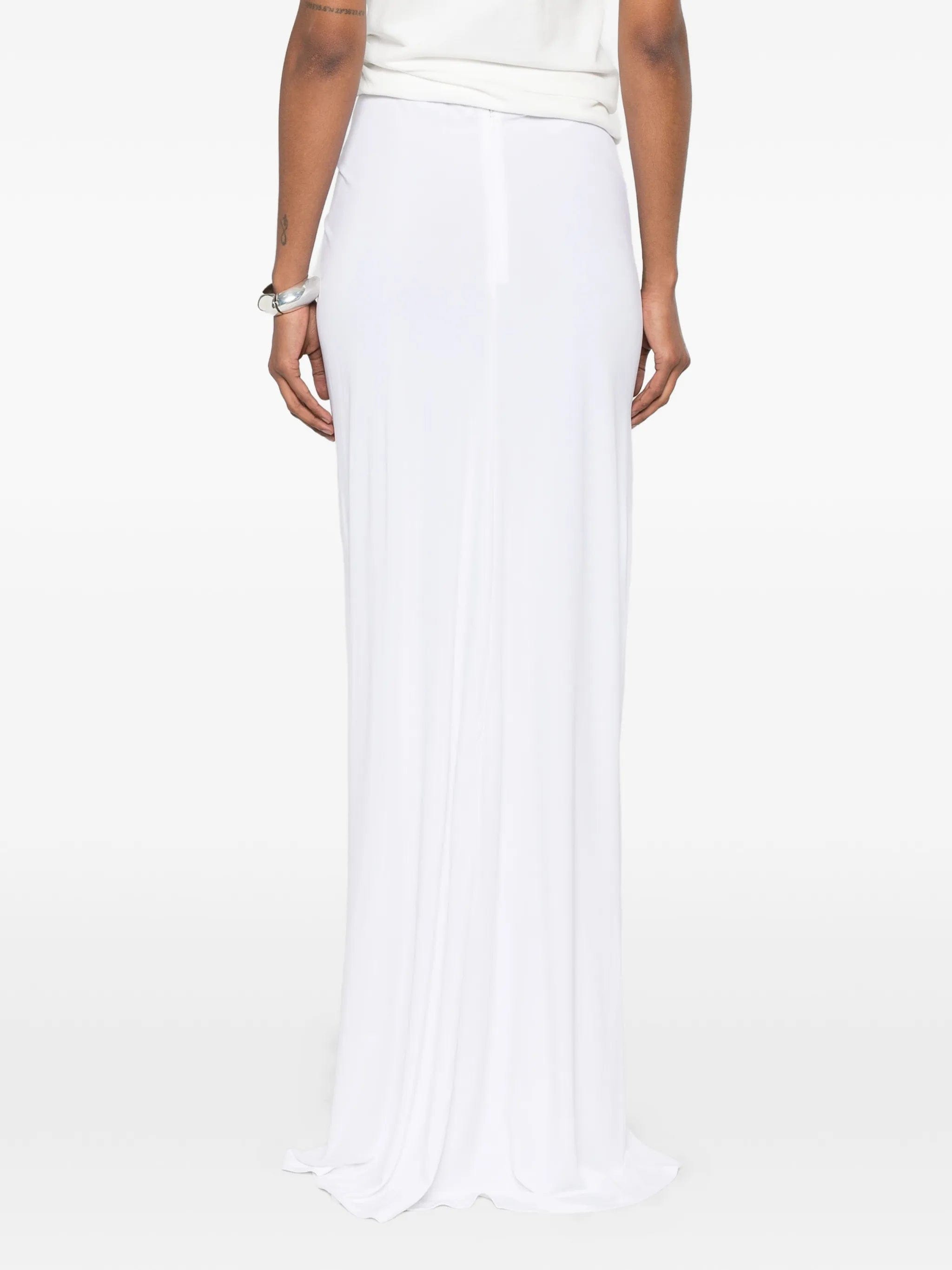 Christopher Esber Bezel Quartz ruched maxi skirt