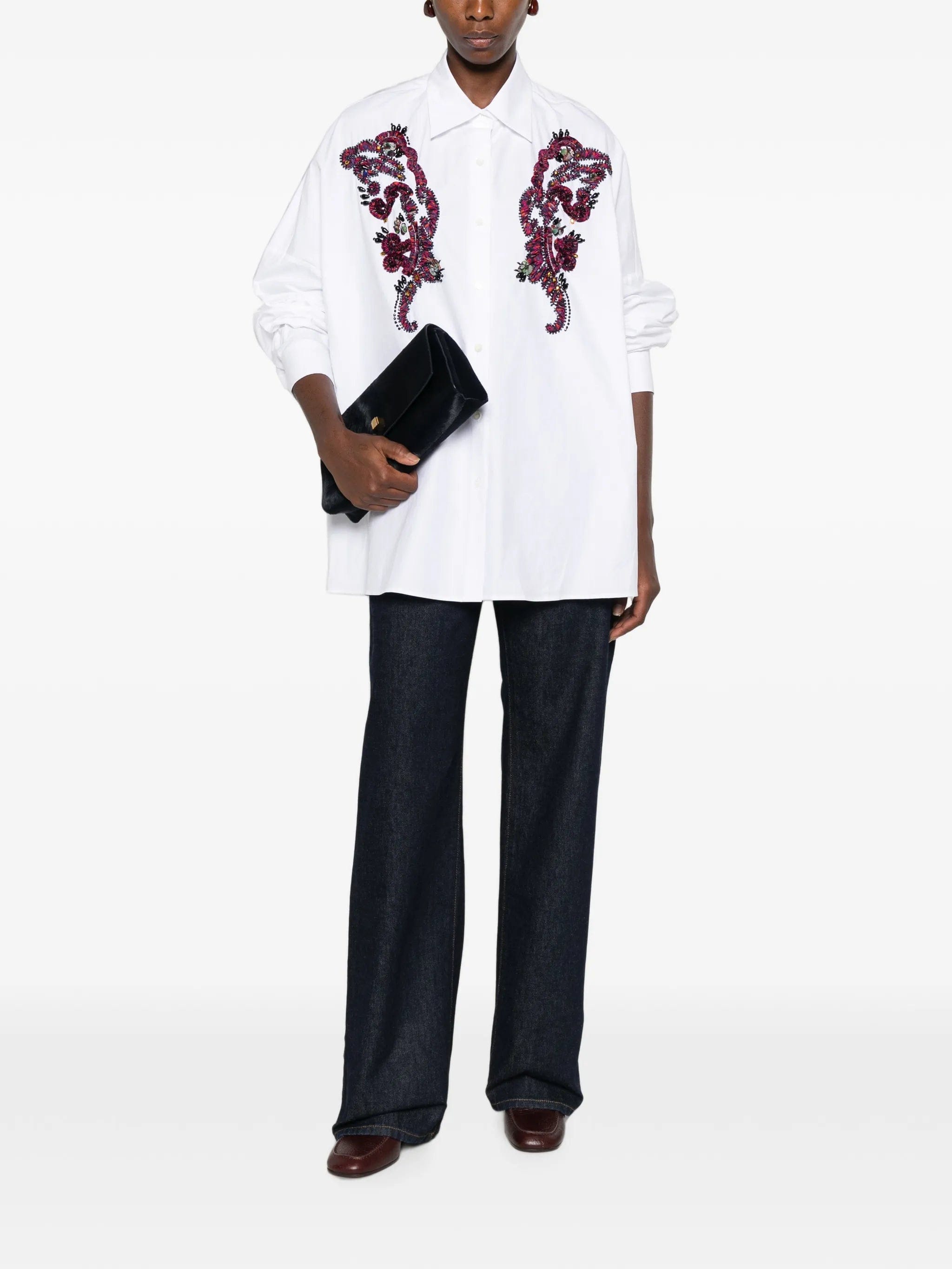 Dries Van Noten bead - embellished buttoned shirt