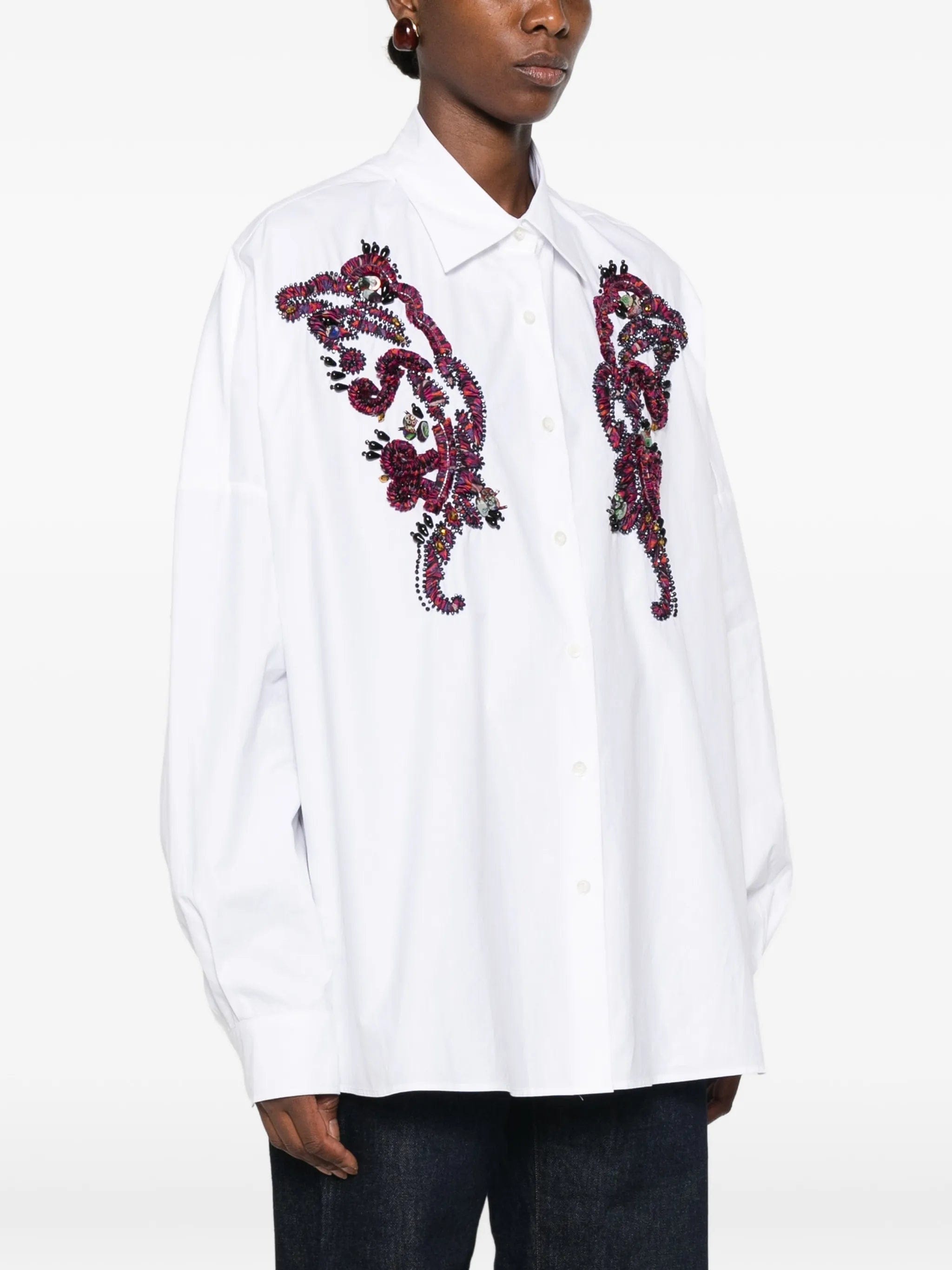 Dries Van Noten bead - embellished buttoned shirt