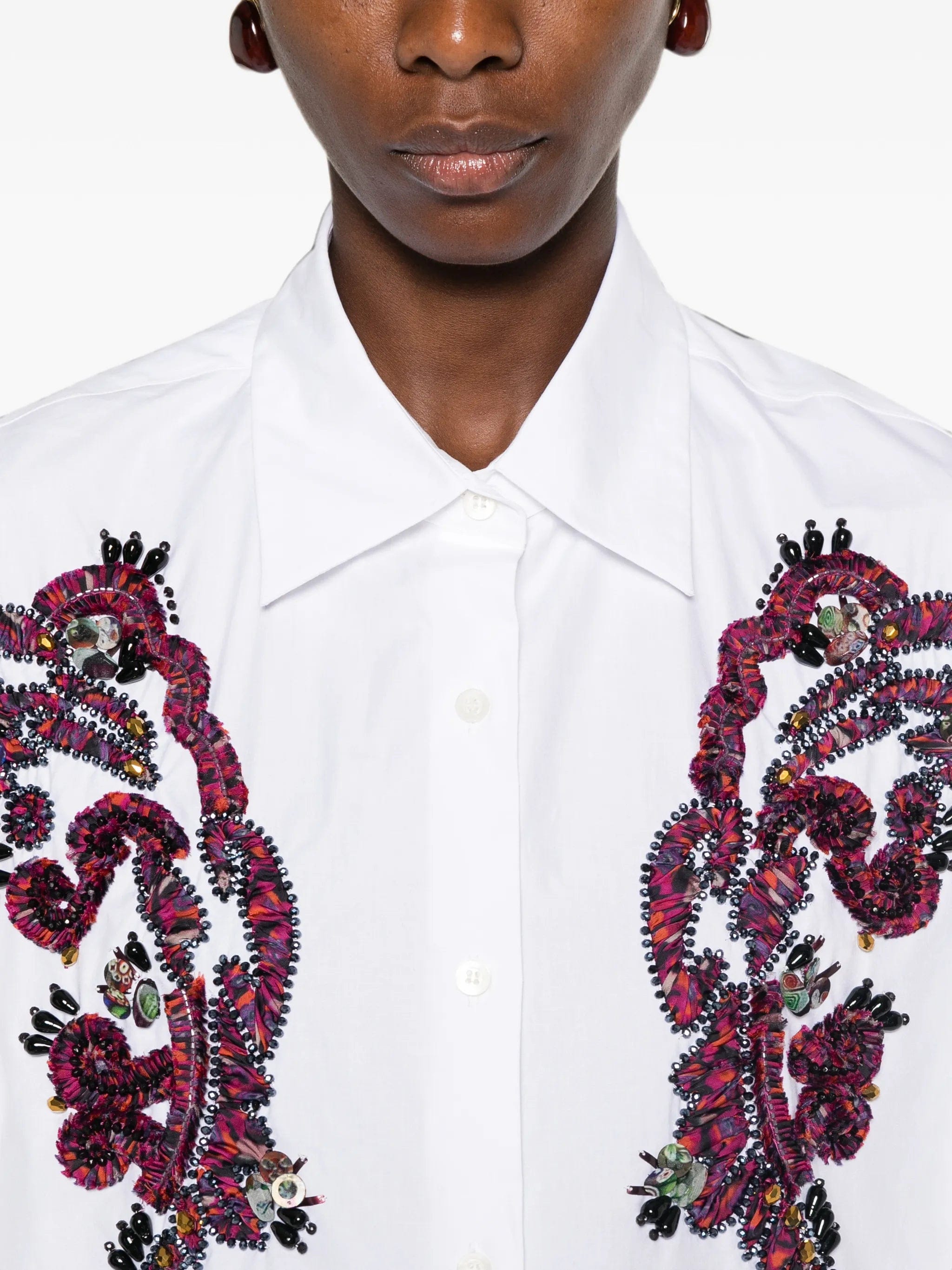 Dries Van Noten bead - embellished buttoned shirt