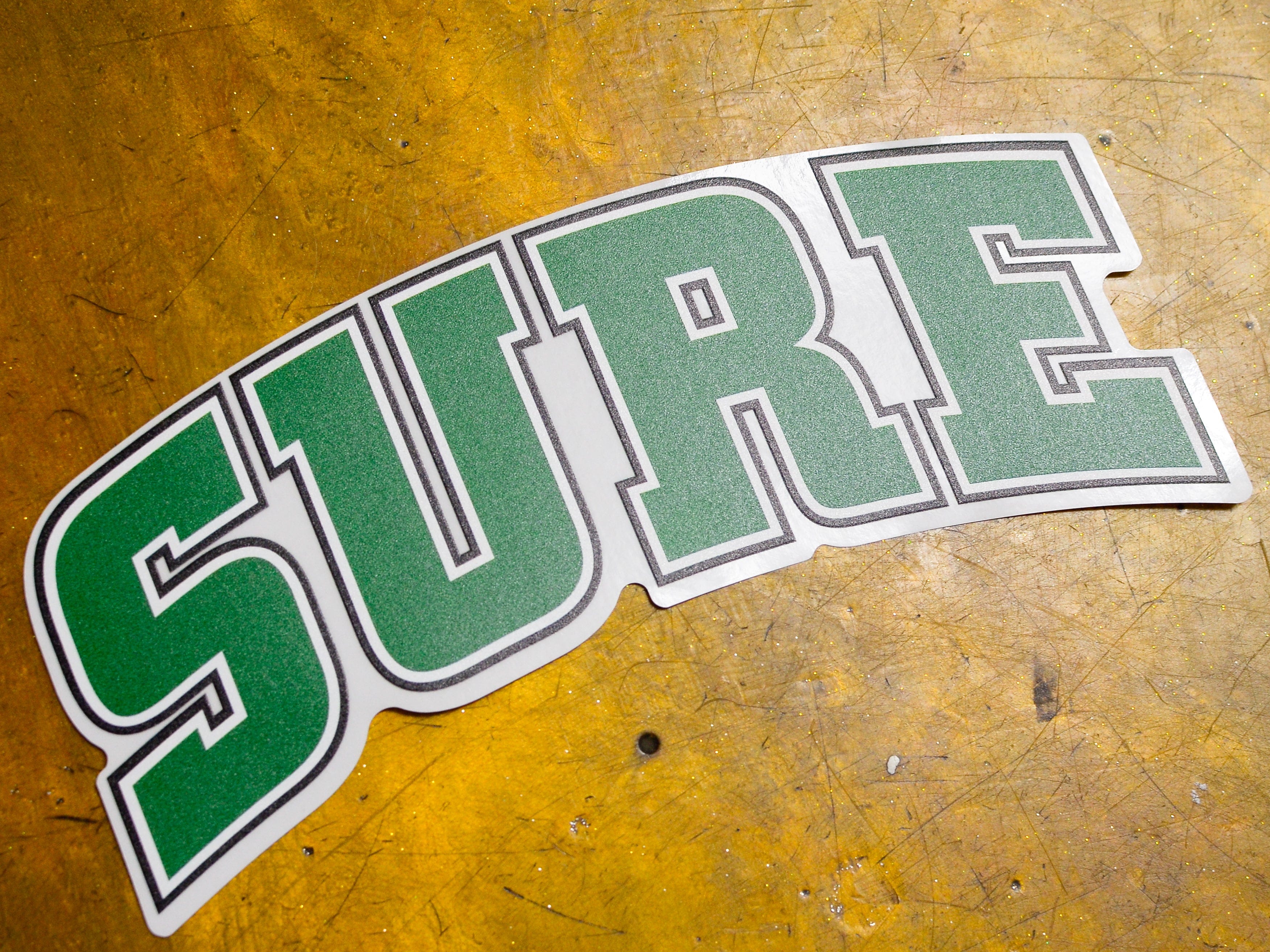 Sea Large Pea Ess Sea Sticker - Green