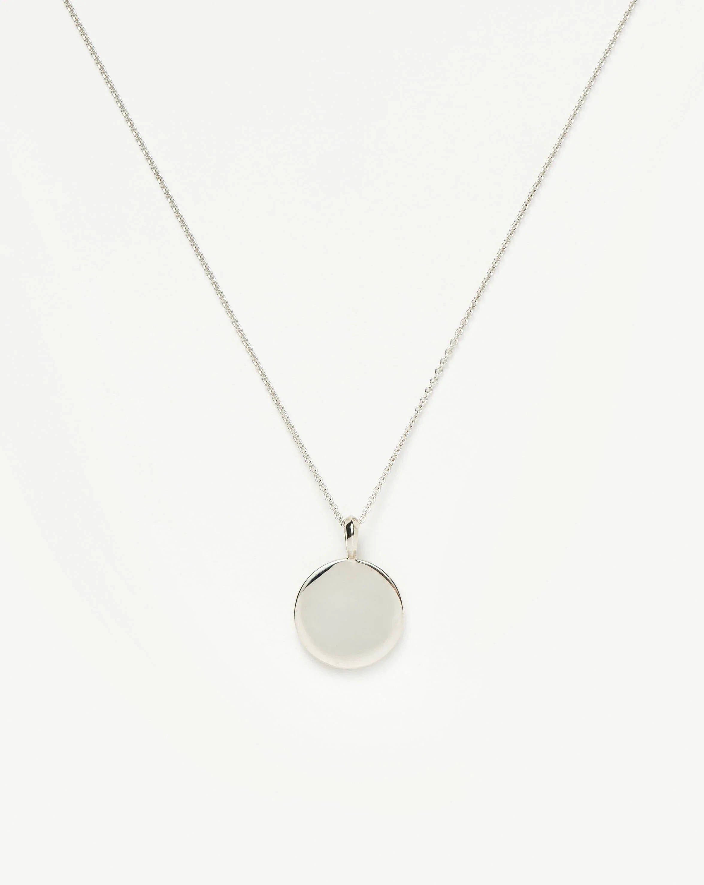 Missoma Engravable Round Necklace | Sterling Silver
