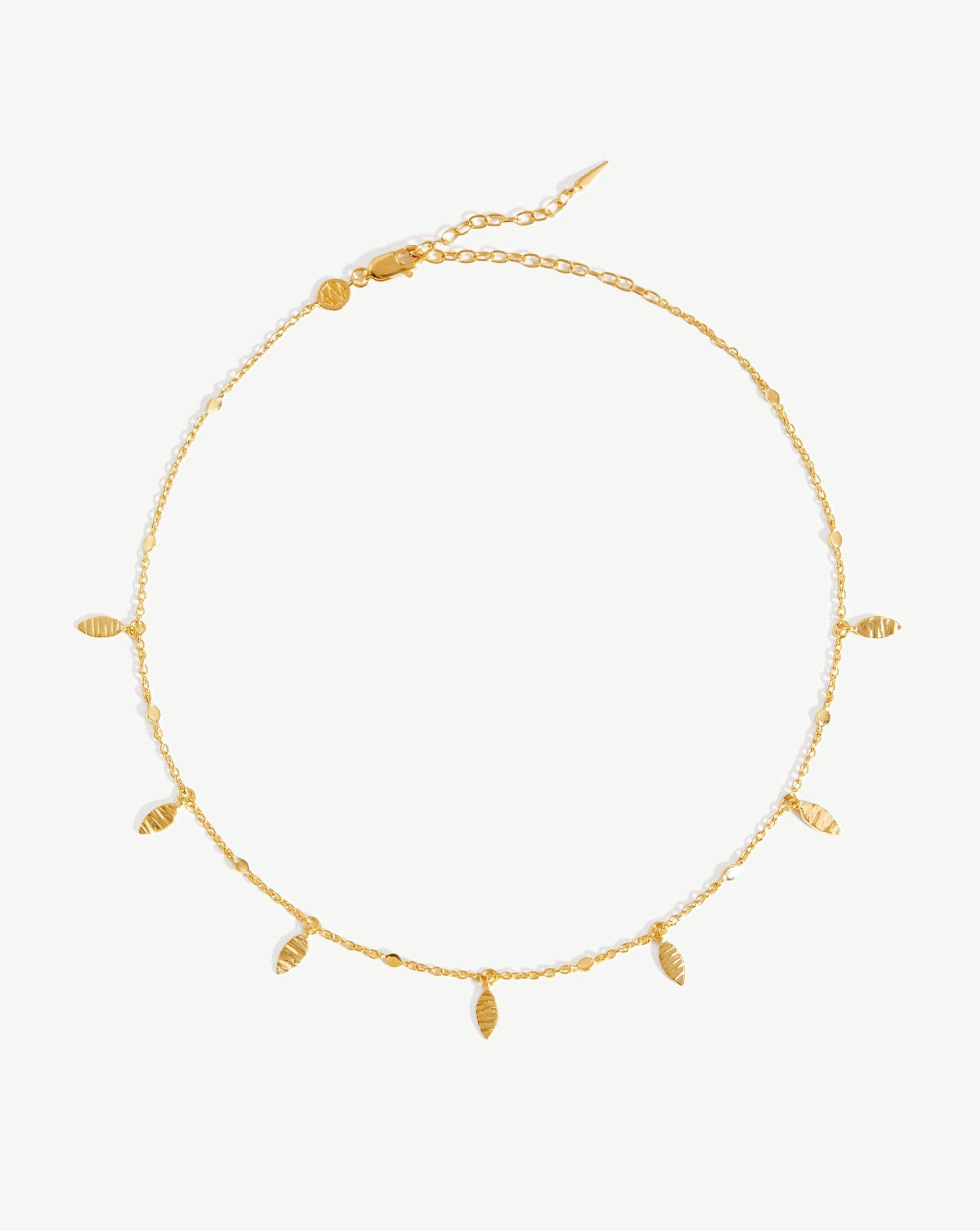 Missoma Leaf Charm Choker | 18ct Gold Vermeil