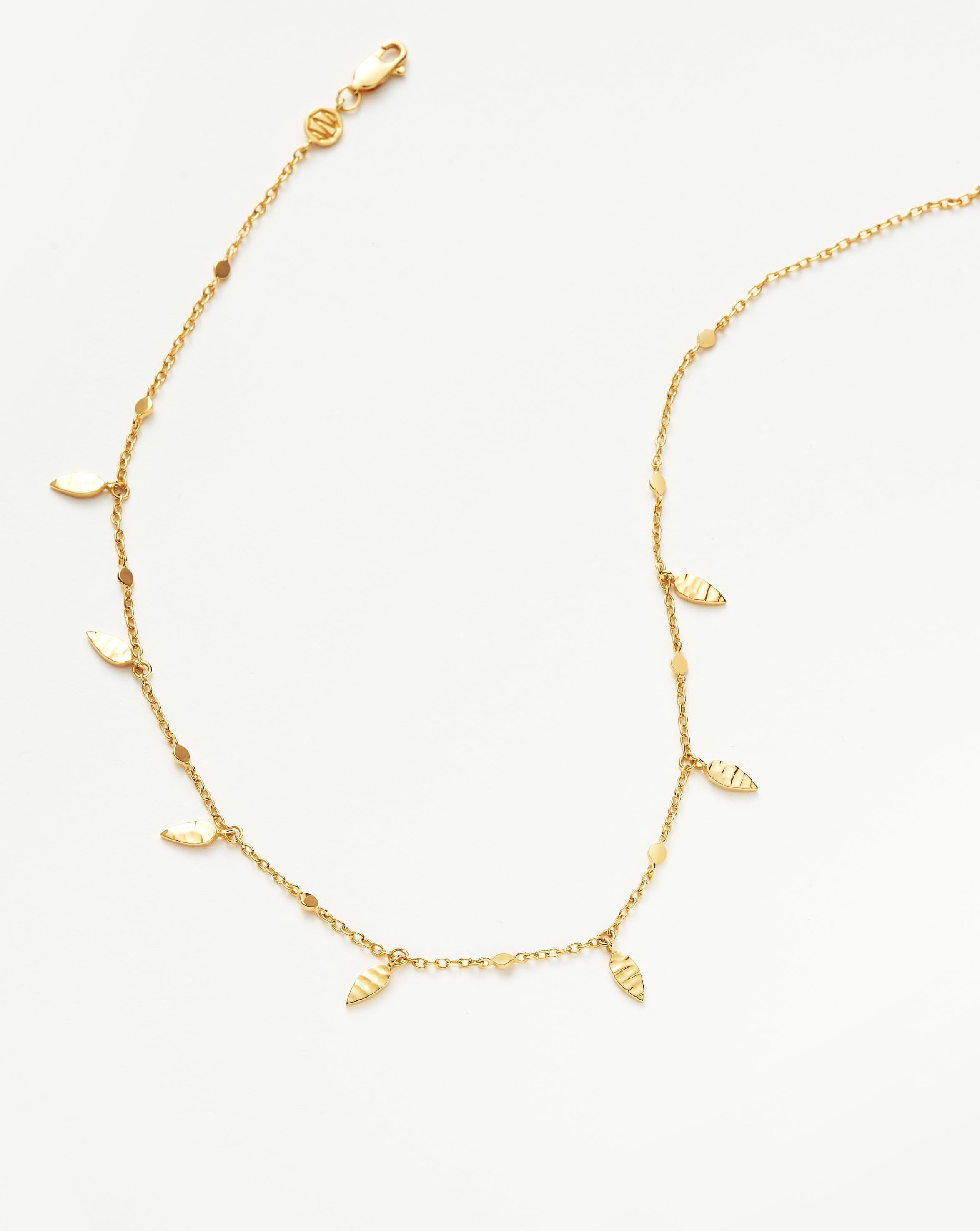 Missoma Leaf Charm Choker | 18ct Gold Vermeil