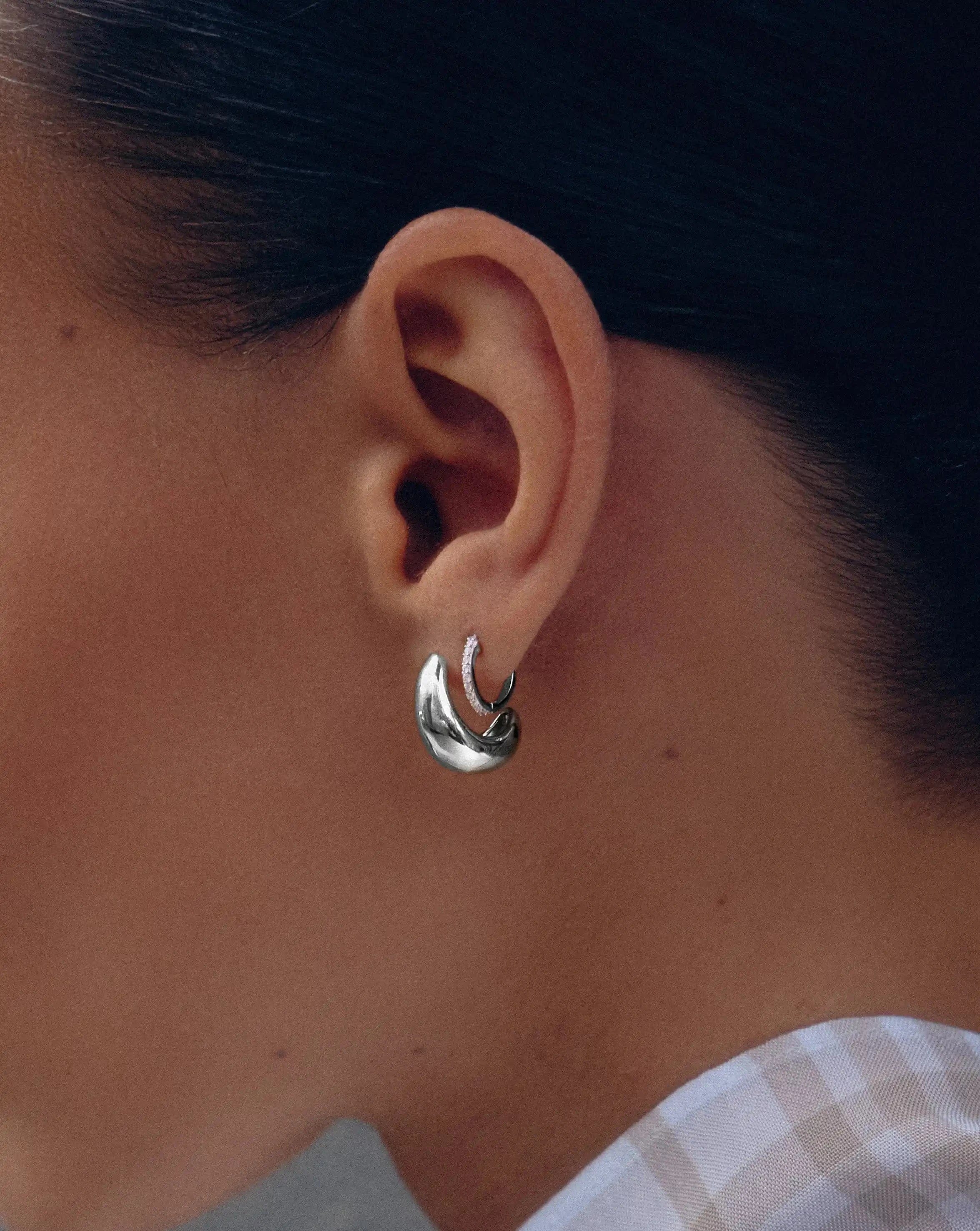 Missoma Savi Dome Mini Hoop Earrings | Sterling Silver