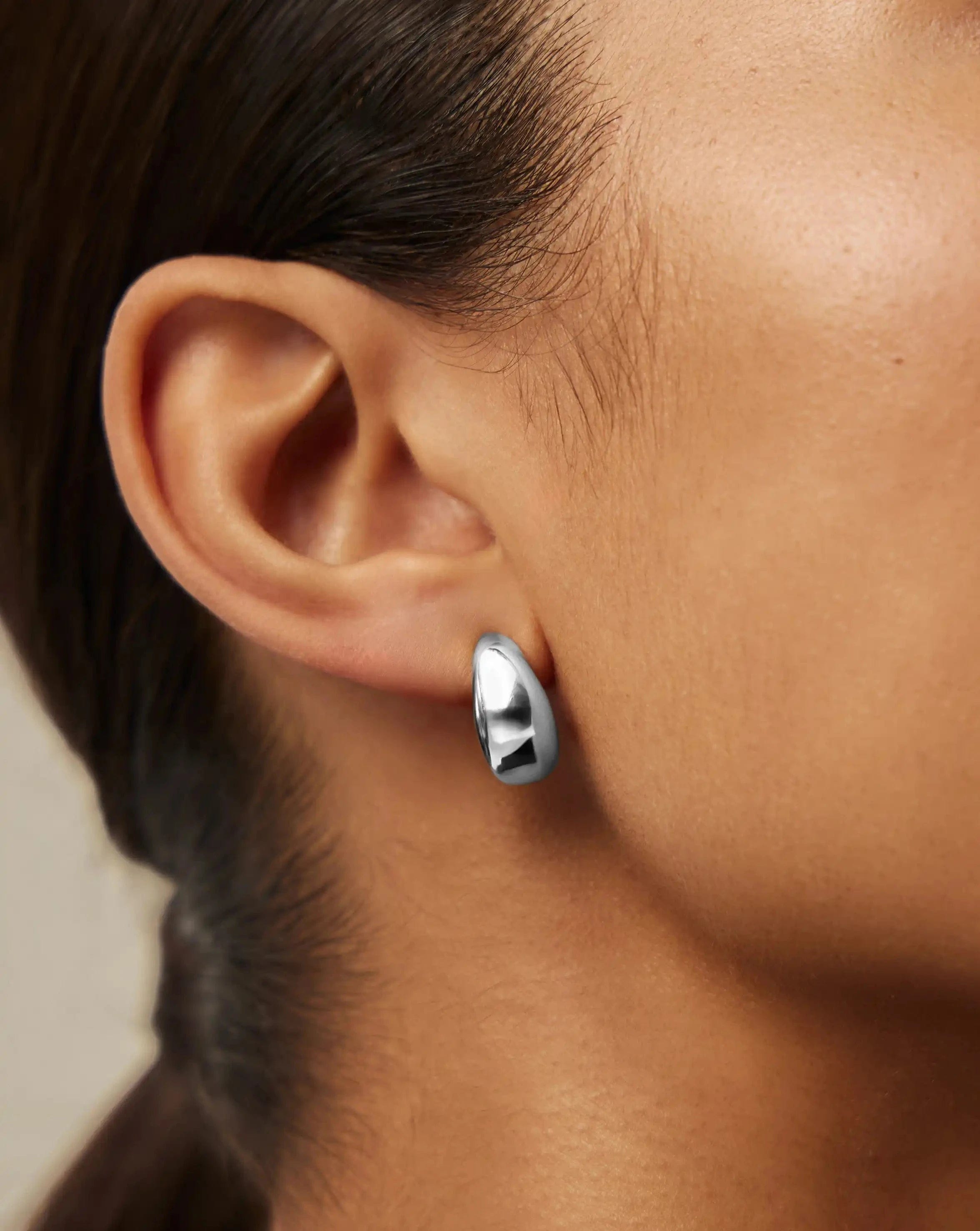 Missoma Savi Dome Mini Hoop Earrings | Sterling Silver
