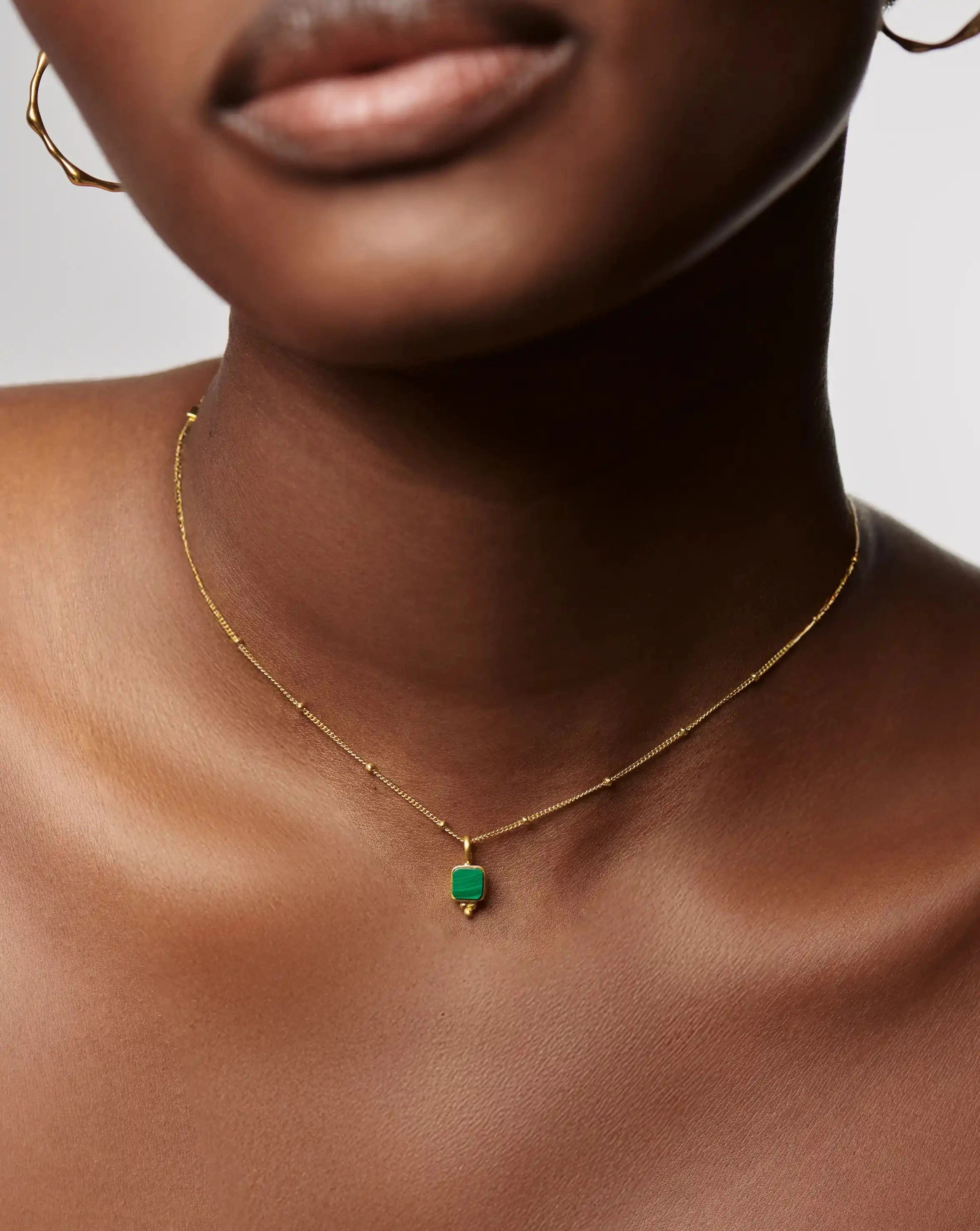 Missoma Lucy Williams Malachite Choker | 18ct Gold Vermeil/Malachite