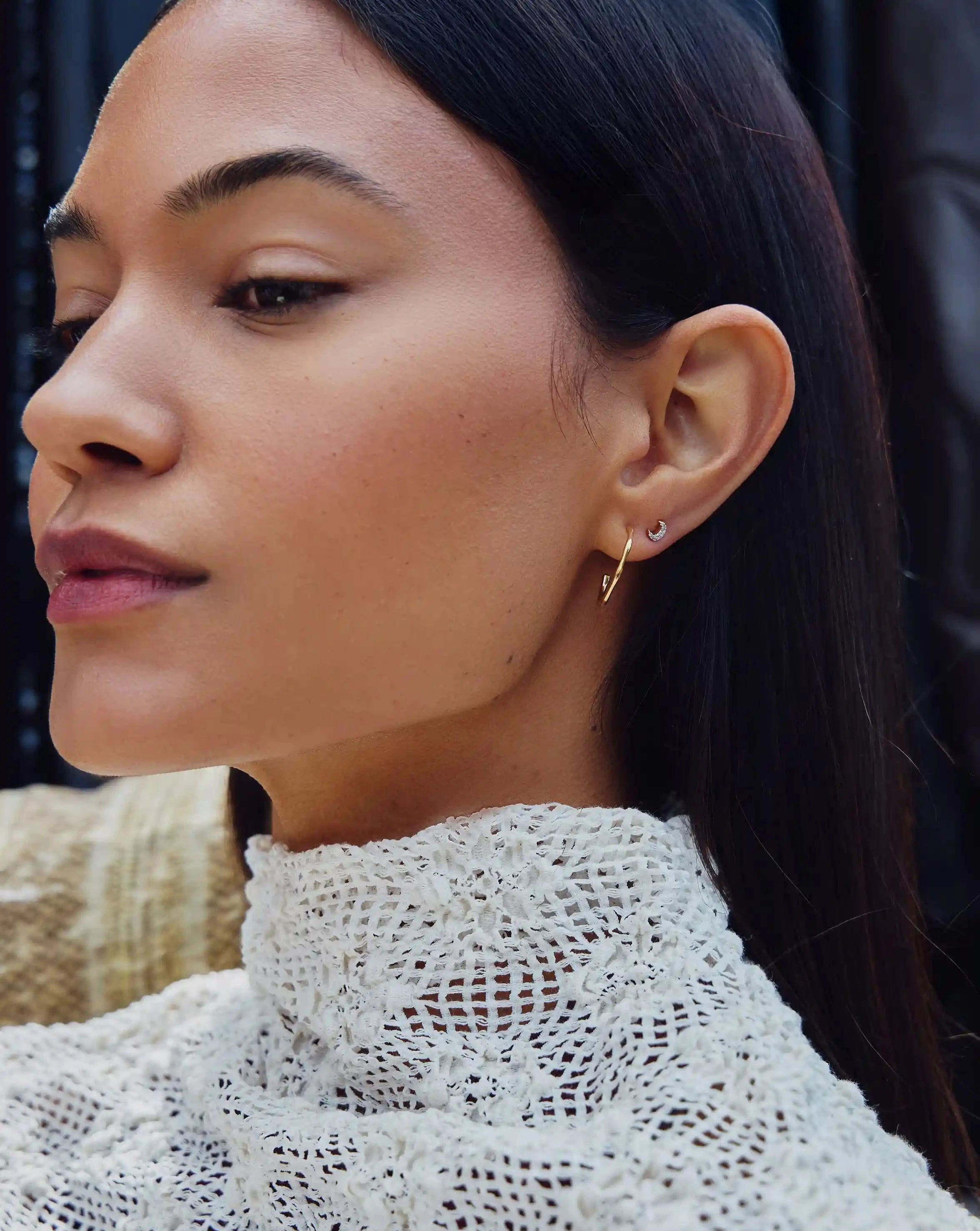 Missoma Pave Star Moon Stud Earrings