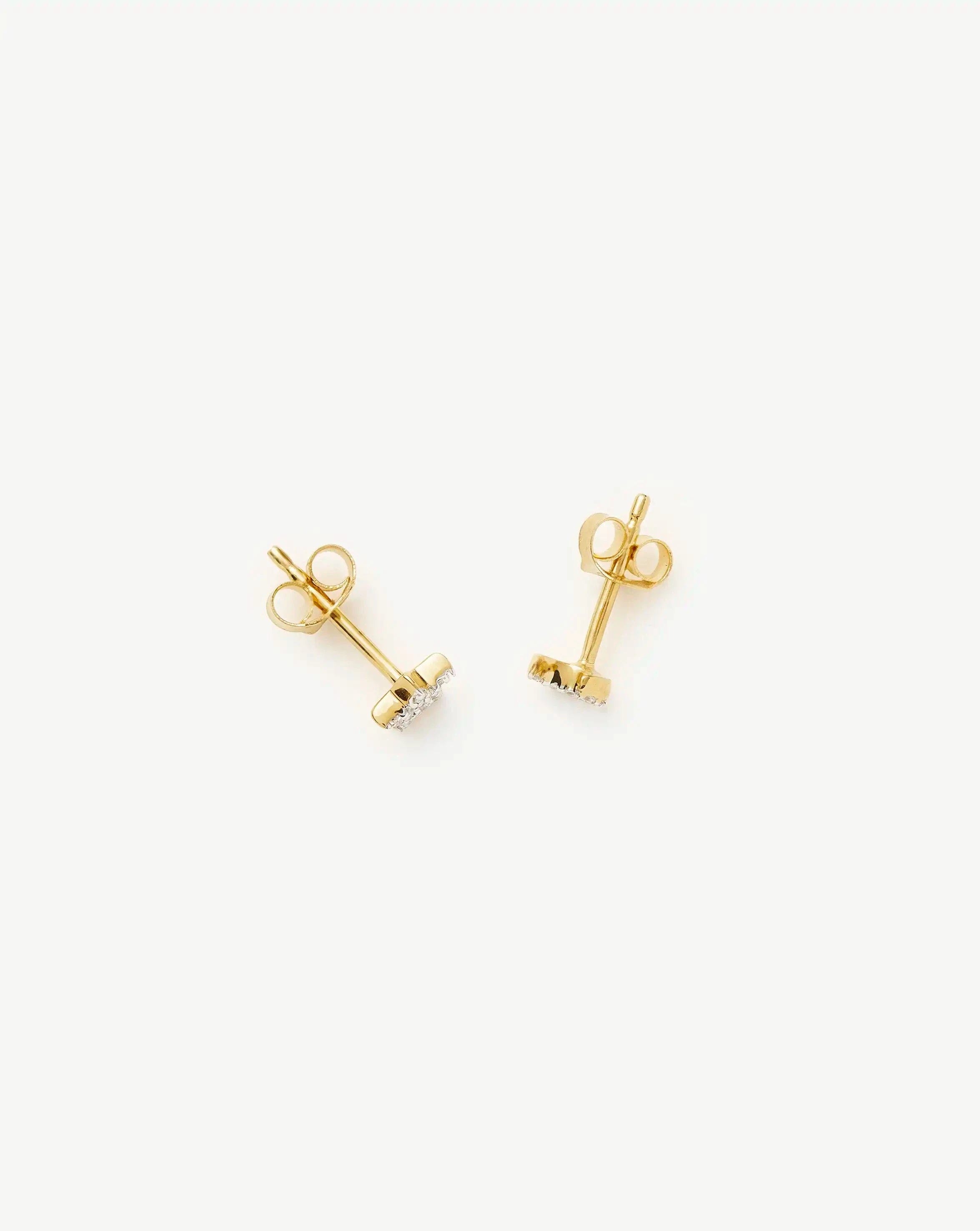 Missoma Pave Star Moon Stud Earrings