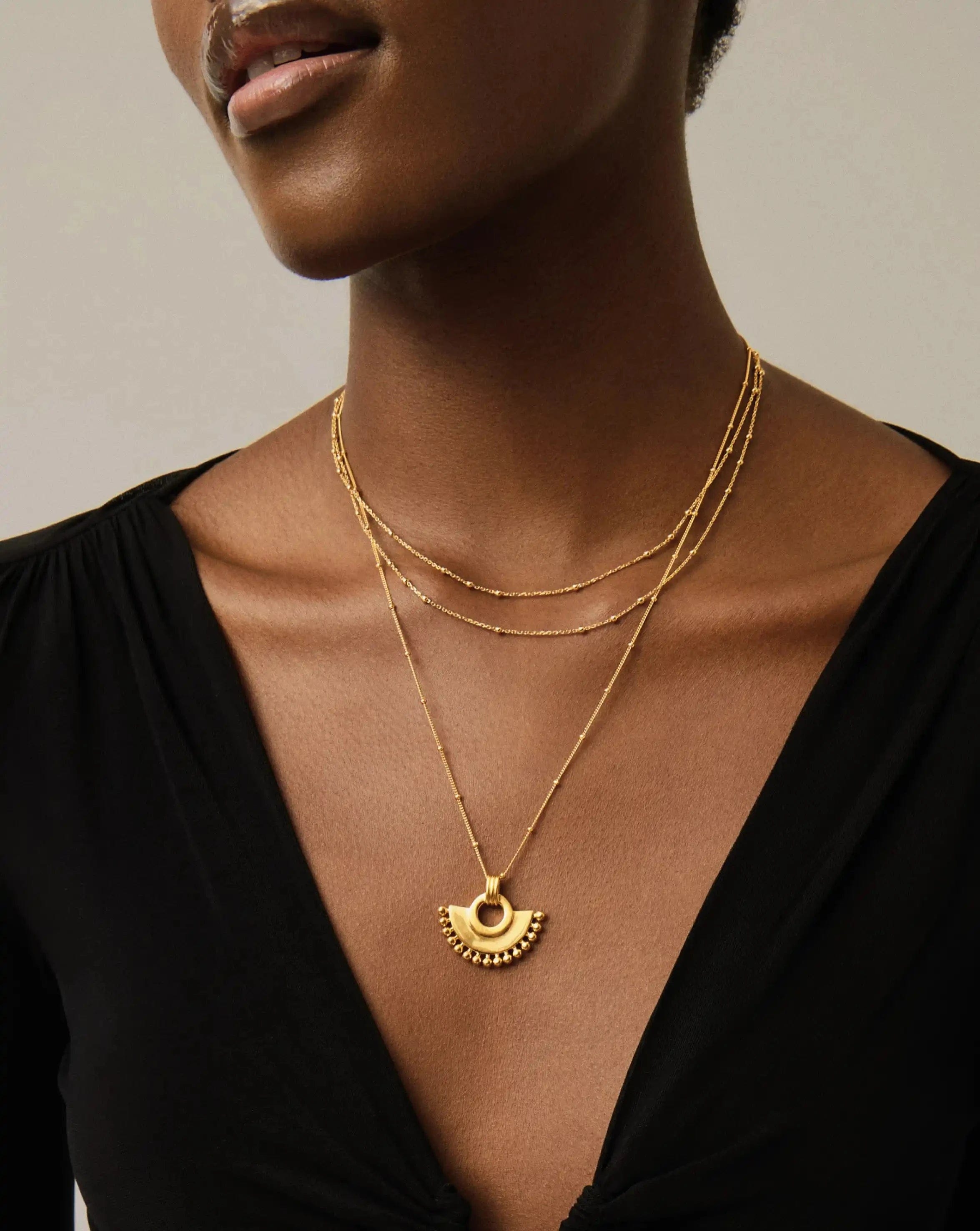 Missoma Zenyu Fan Necklace | 18ct Gold Plated
