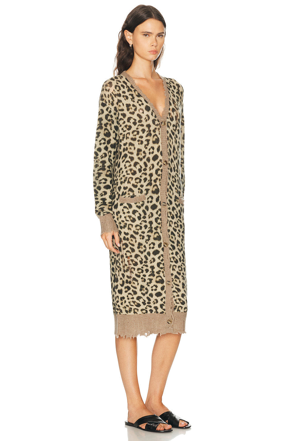 R13 Printed Long Cardigan