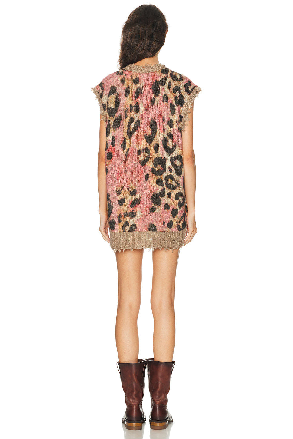 R13 Oversized Sweater Vest Dress