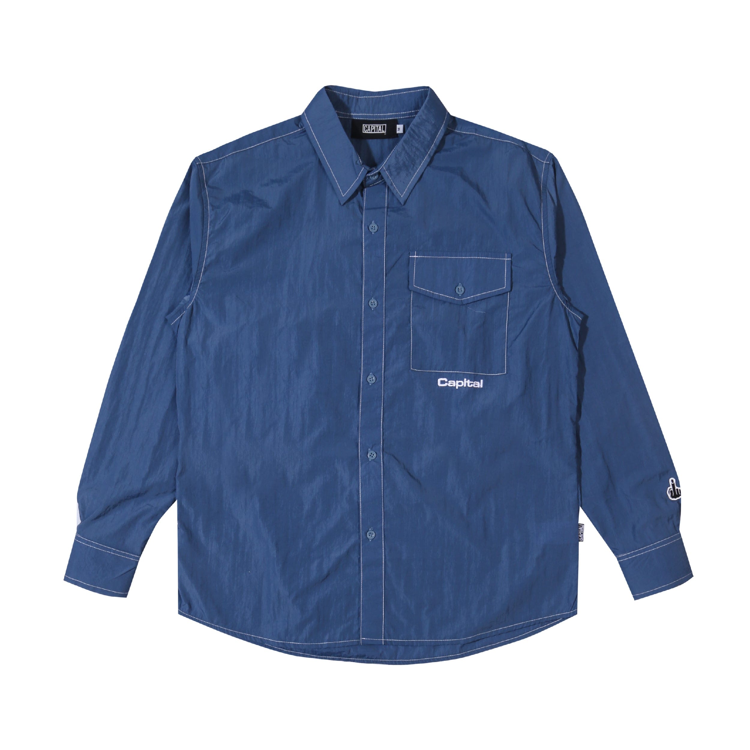 Capital Crinckle Shirt - Blue